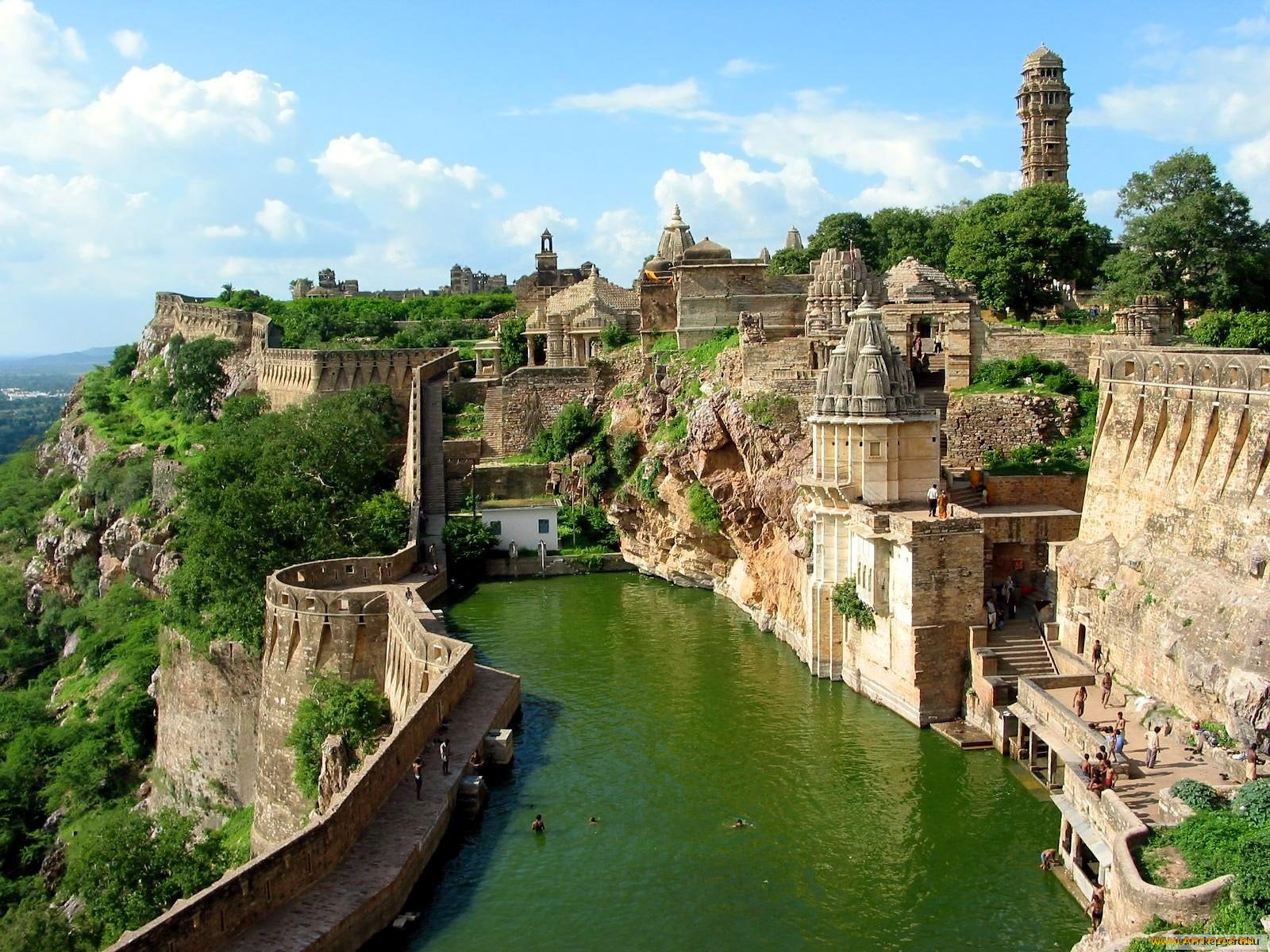 города, пейзажи, chittorgarh, fort, india