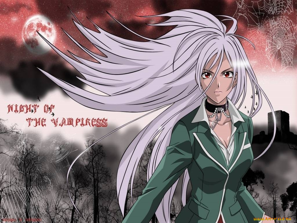 аниме, rosario, vampire