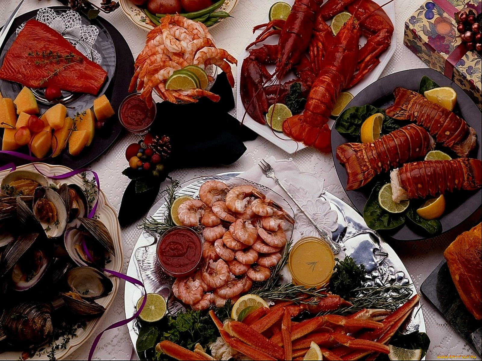 еда, рыбные, блюда, морепродуктами