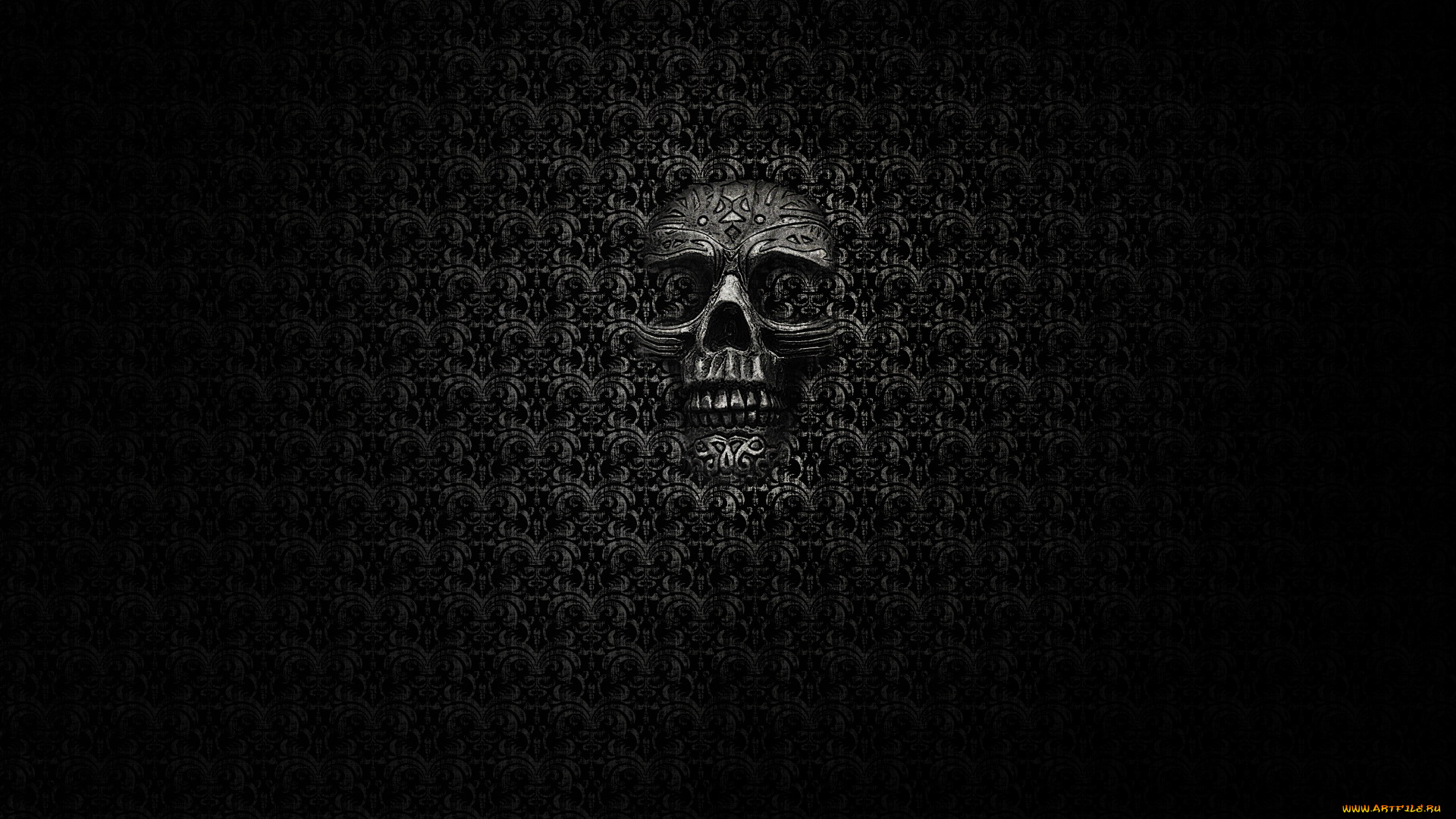 3д, графика, horror, ужас, череп