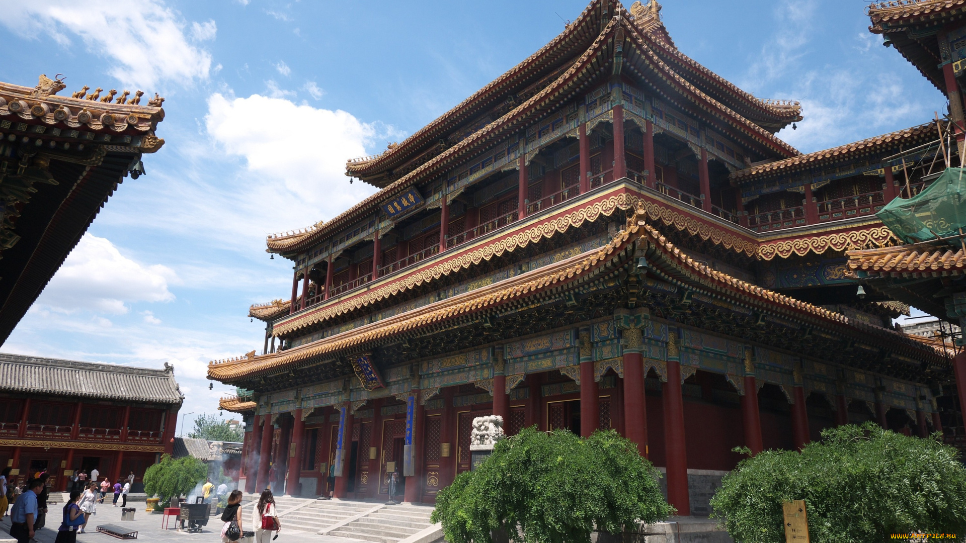 лама, храм, пекин, города, буддистские, другие, храмы, пагода, колонны