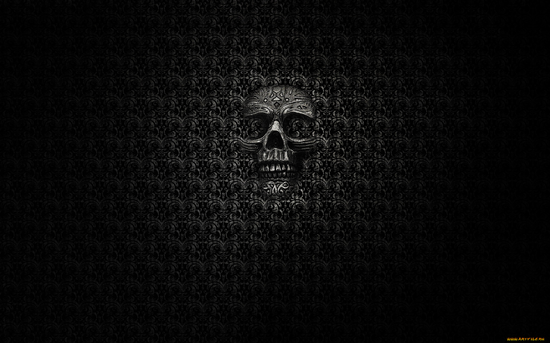 3д, графика, horror, ужас, череп