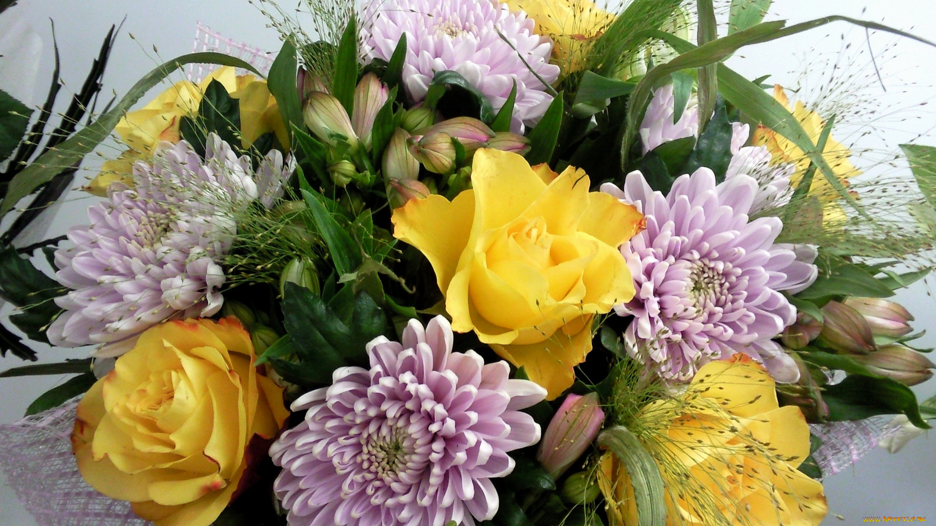 цветы, букеты, композиции, розы, хризантемы, букет