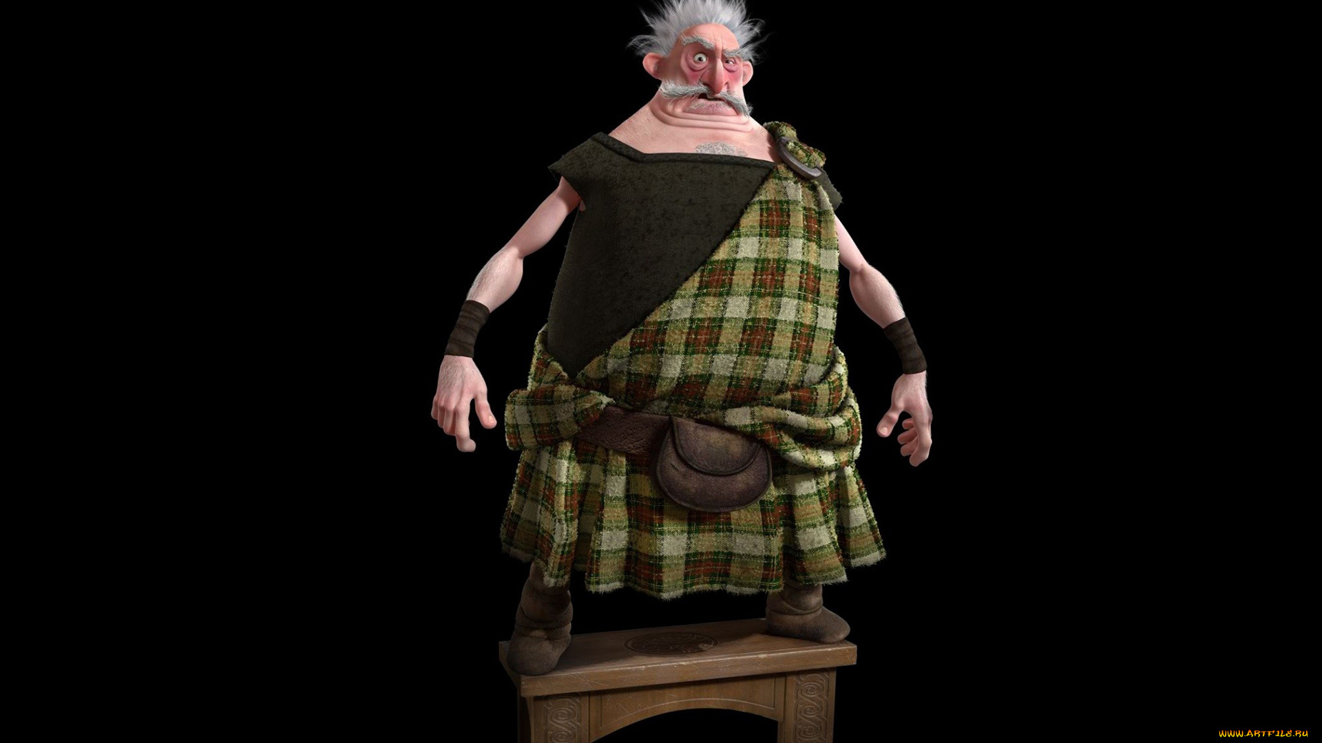 храбрая, сердцем, мультфильмы, brave, старик, темный, фон