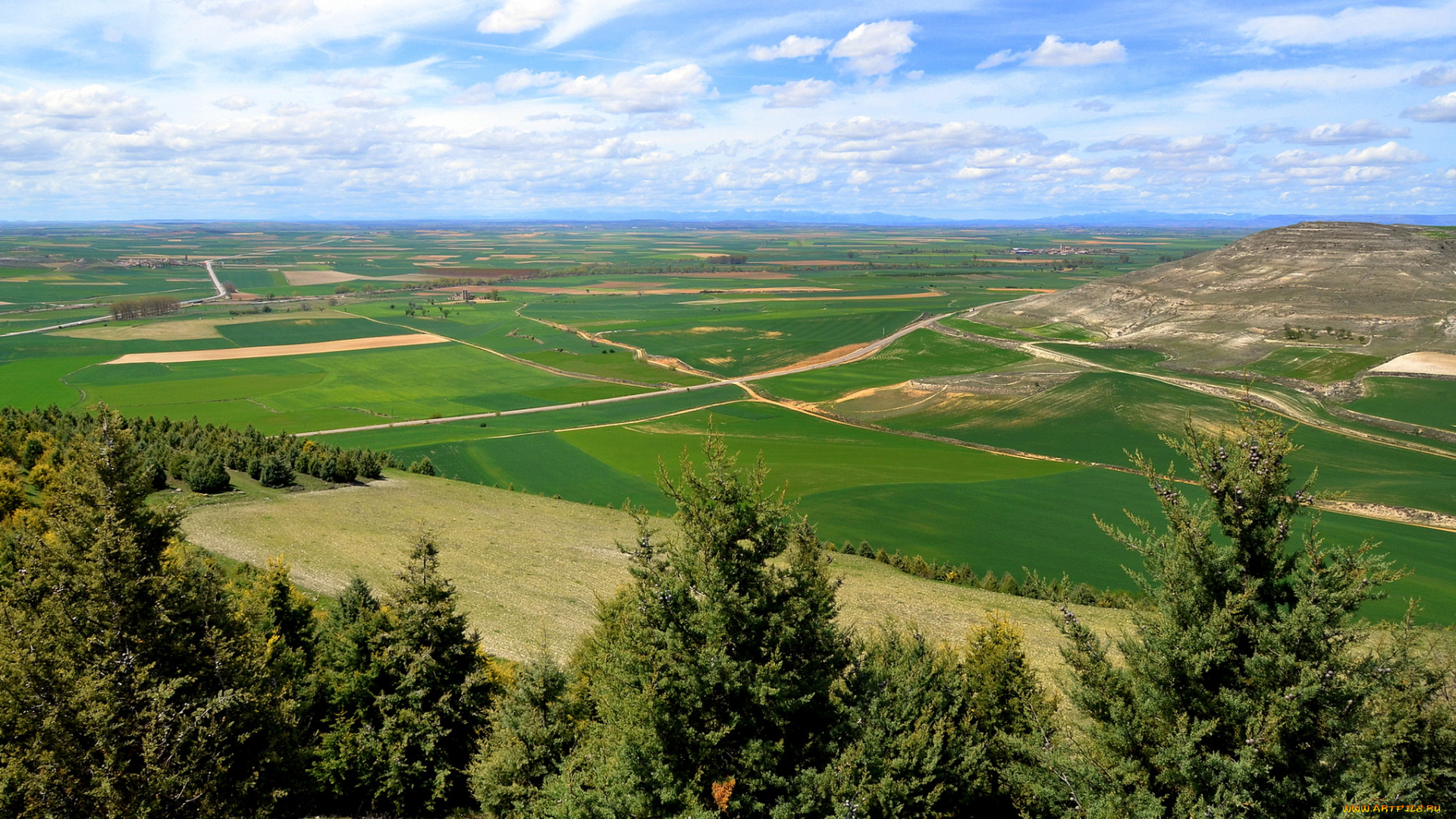 испания, кастрохерис, природа, поля