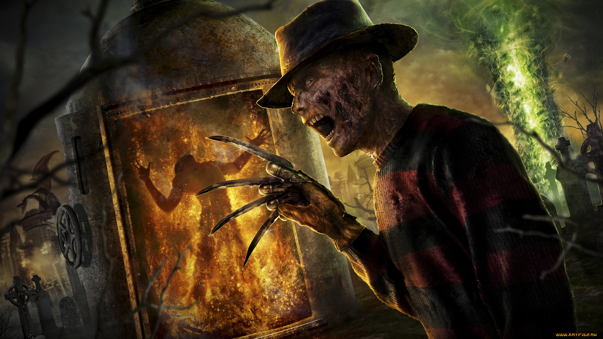 mortal, kombat, видео, игры, 2011, freddy, krueger