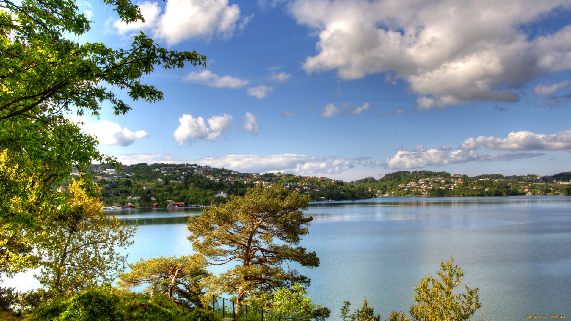 норвегия, берген, города, пейзажи, река