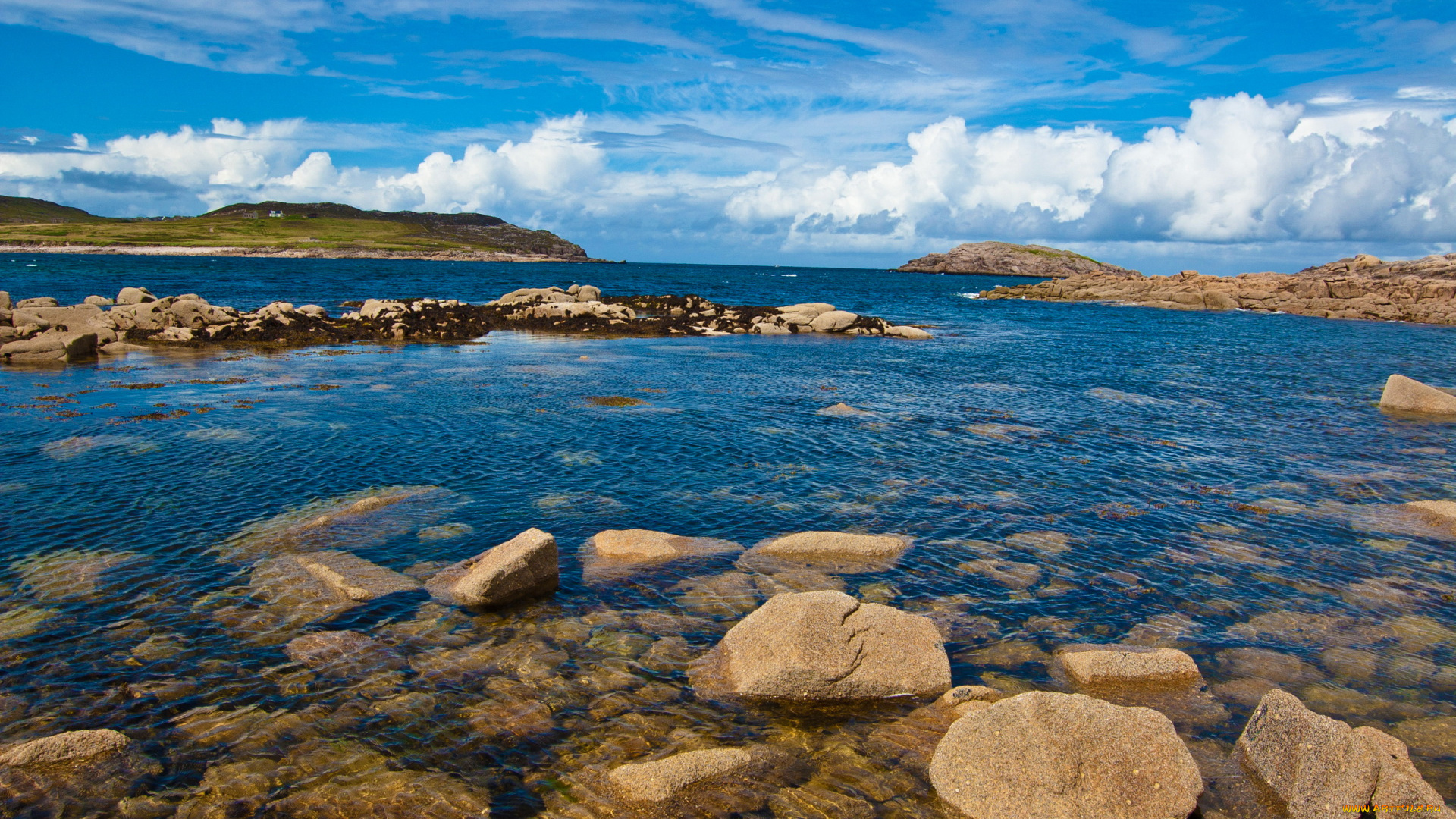 природа, реки, озера, камни, озеро, облака