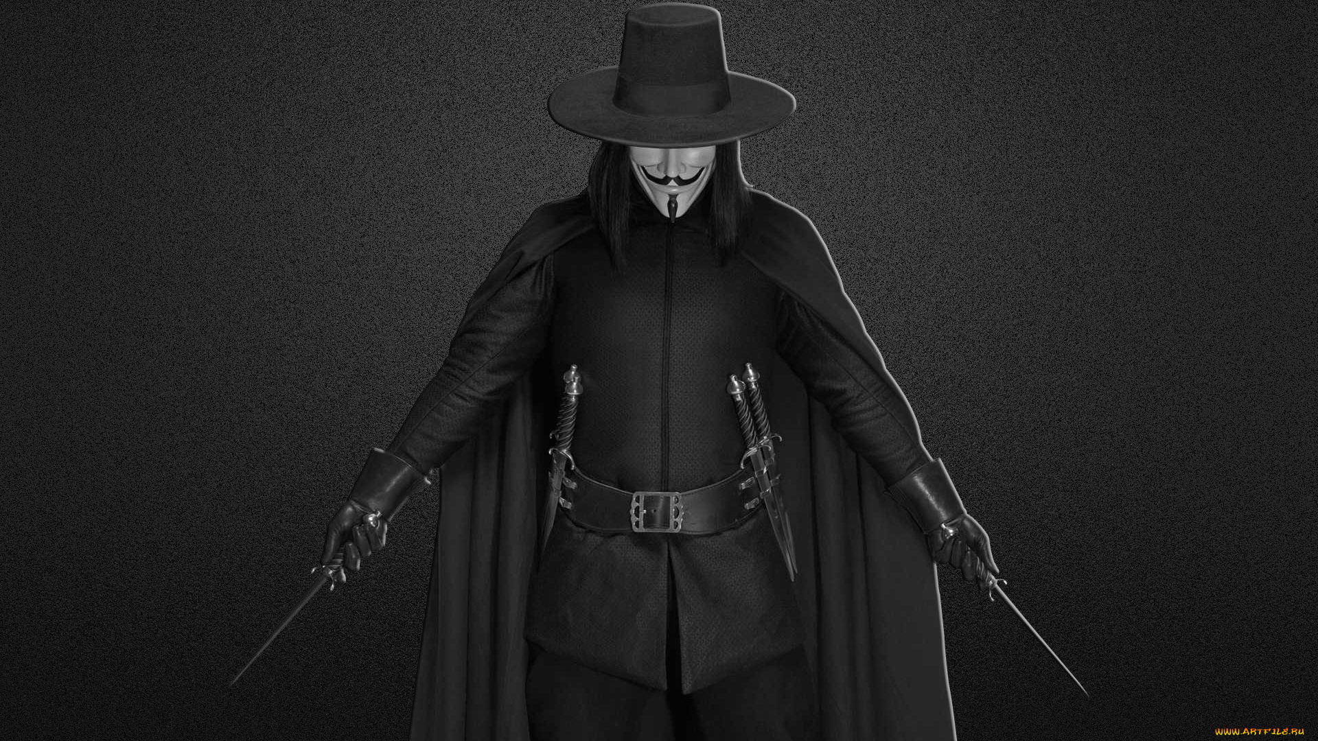 значит, вендетта, кино, фильмы, for, vendetta, маска, черно-белый, кинжалы, v
