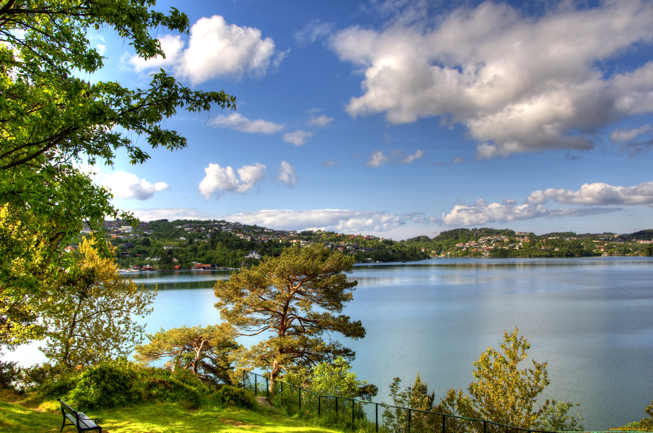 норвегия, берген, города, пейзажи, река