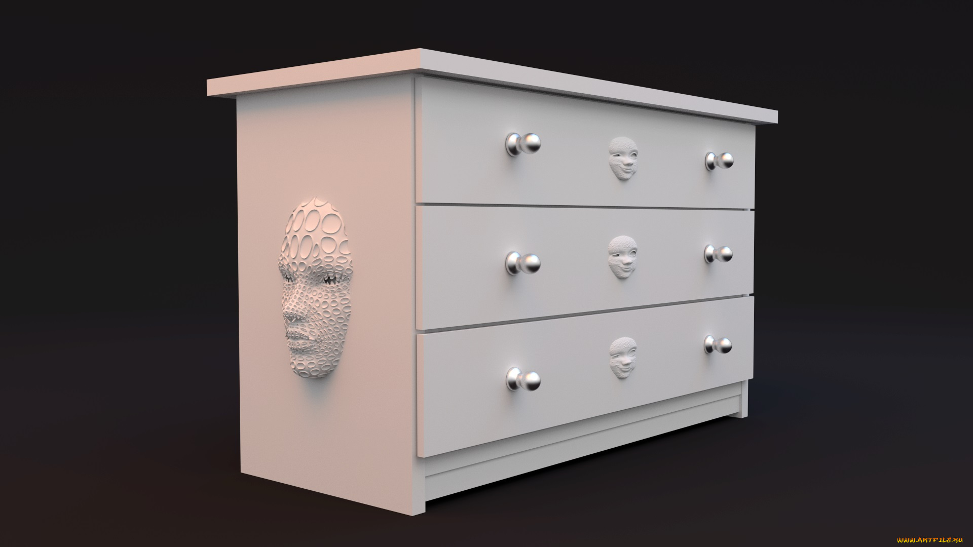 3д, графика, другое, тумбочка