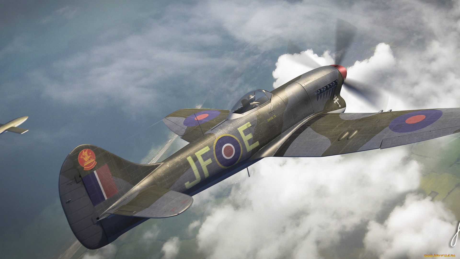 авиация, 3д, рисованые, graphic, облака