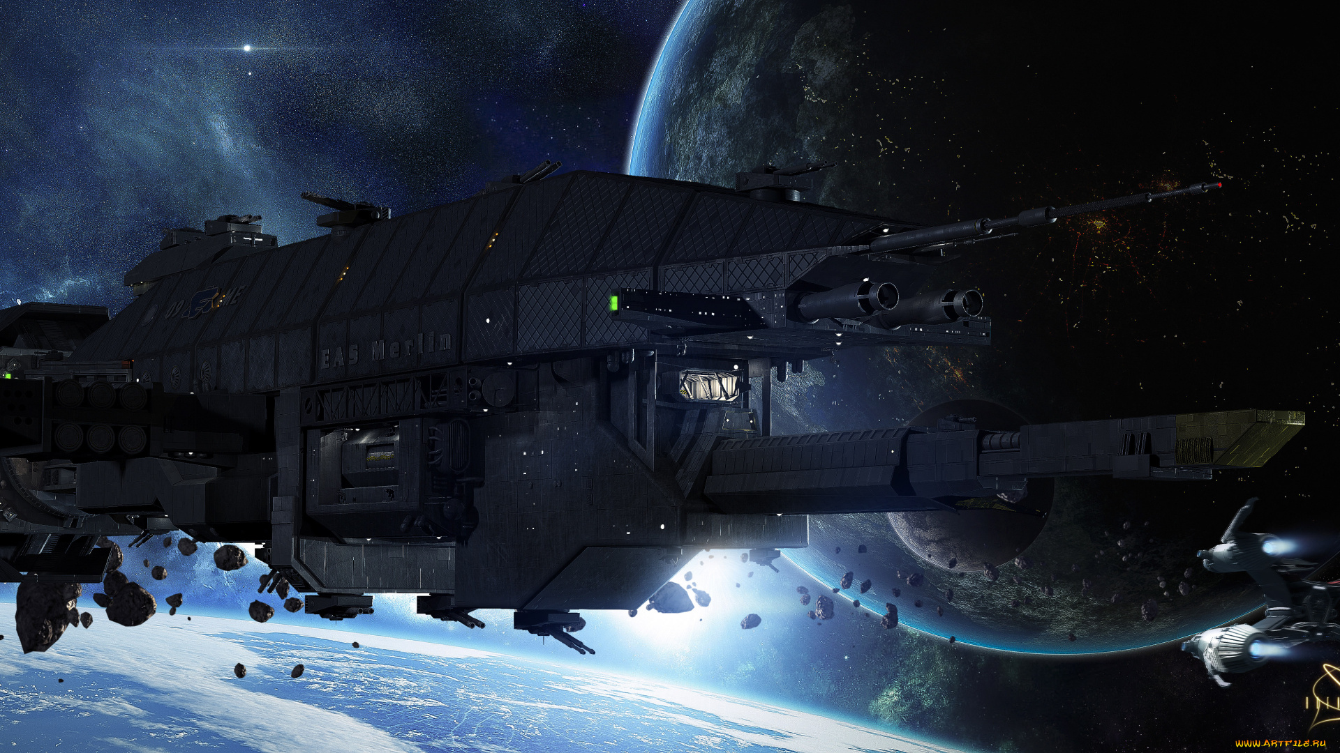фэнтези, космические, корабли, звездолеты, станции, космос, звезды