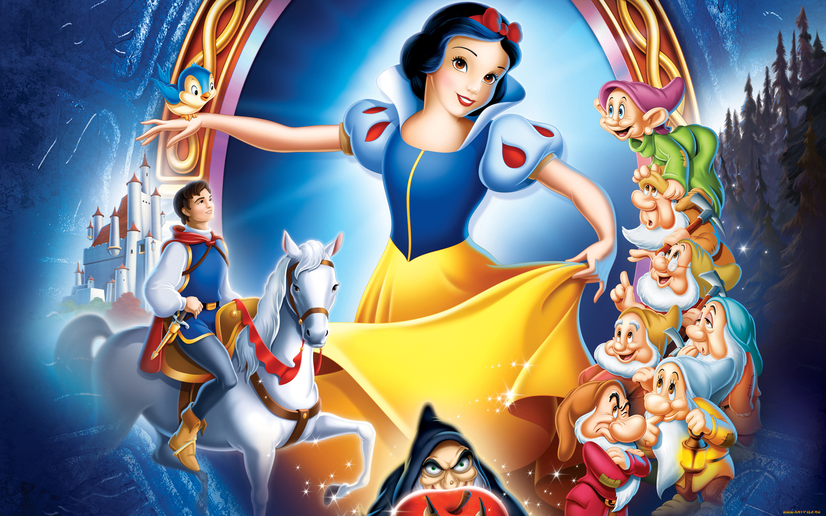 мультфильмы, snow, white, and, the, seven, dwarfs, белоснежка