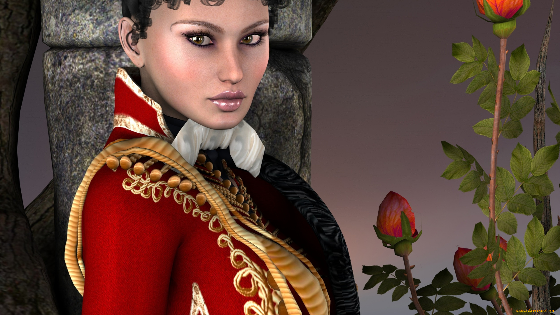 3д, графика, люди, , people, взгляд, девушка