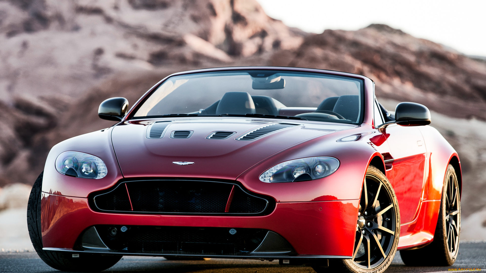 автомобили, aston, martin, aston, martin, v12, vantage, s, roadster, 2014г, красный