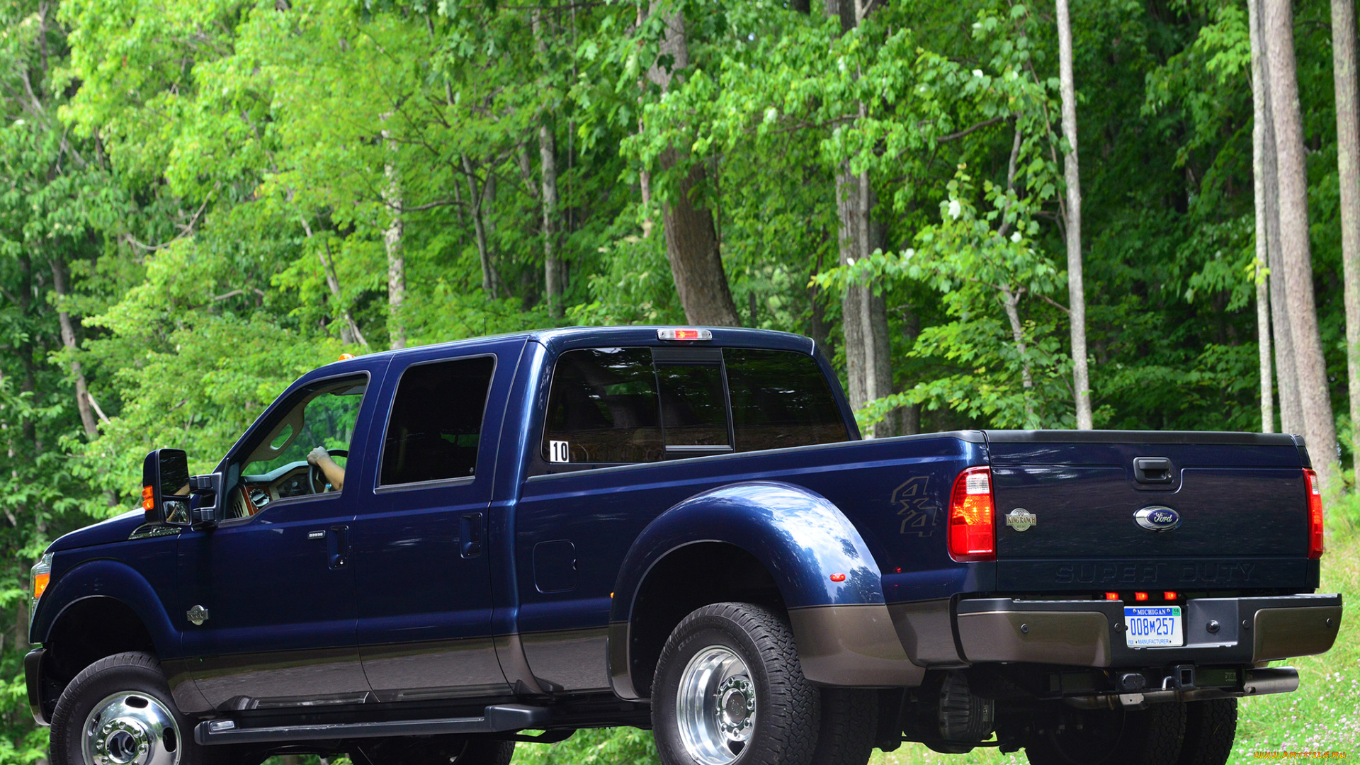 автомобили, ford, f-350, super, duty, king, ranch, crew, cab, синий