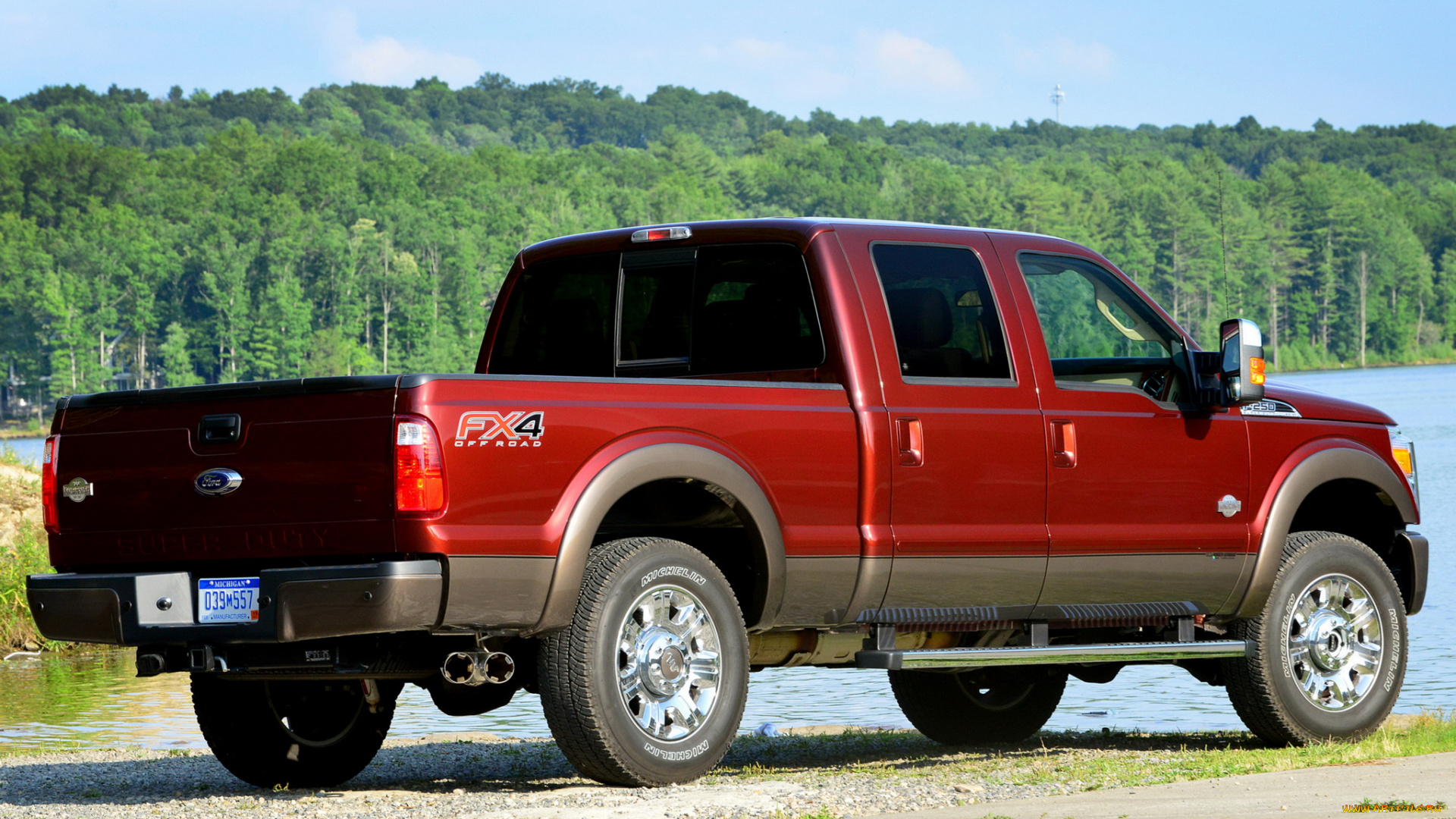 автомобили, ford, f-450, super, duty, platinum, crew, cab, красный