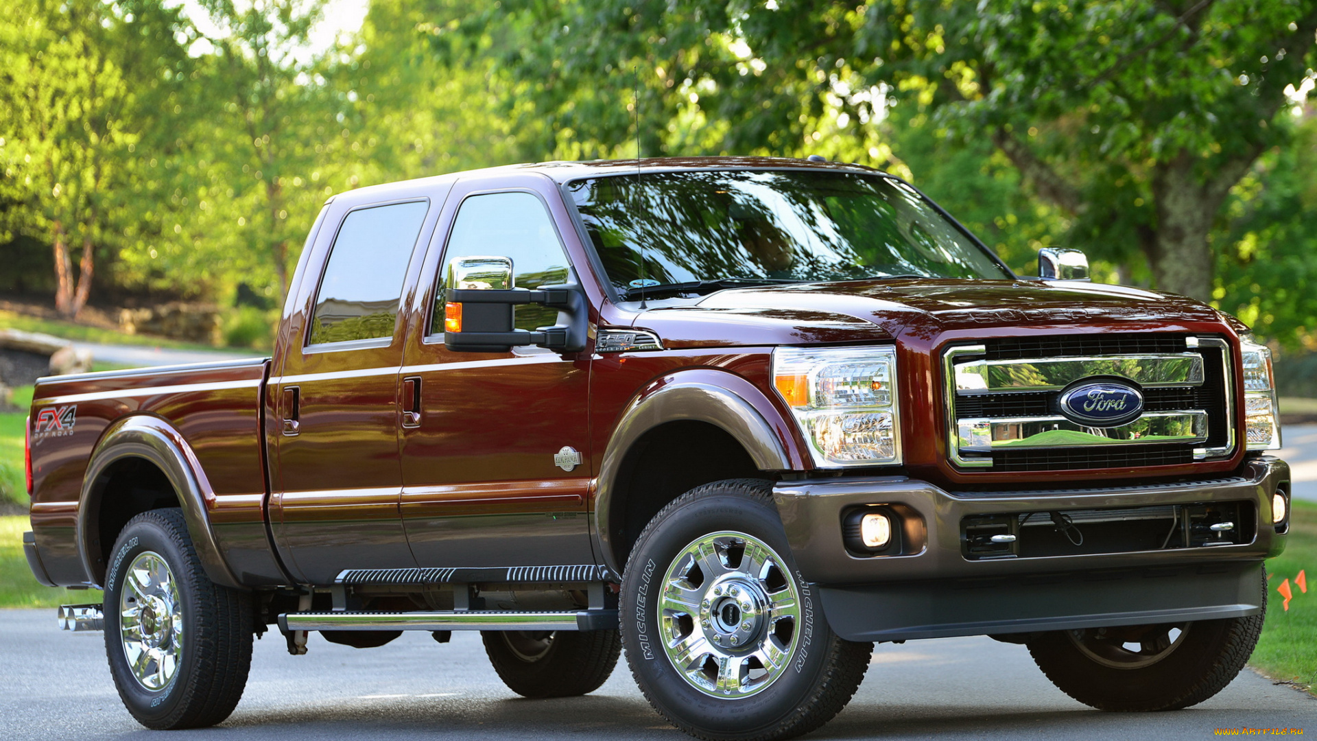 автомобили, ford, f-450, super, duty, platinum, crew, cab, красный