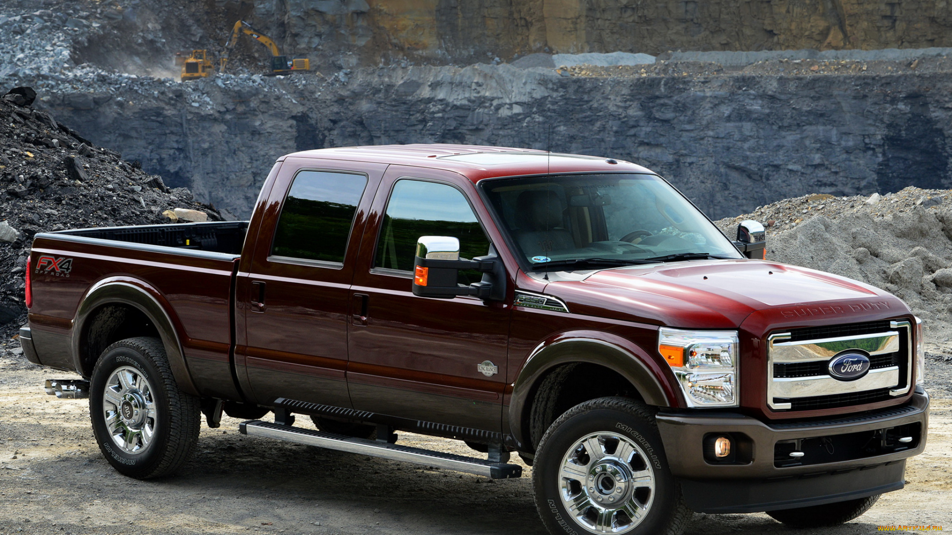 автомобили, ford, f-450, super, duty, platinum, crew, cab, красный