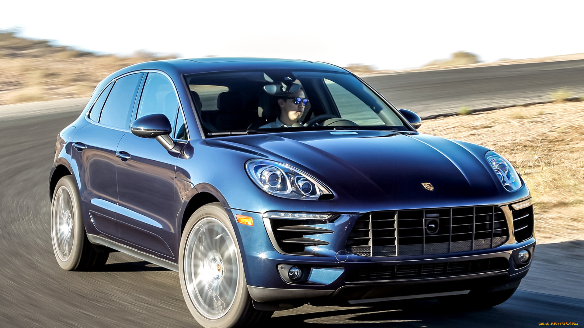 автомобили, porsche, macan, s, 2015г, синий, 95b, us-spec