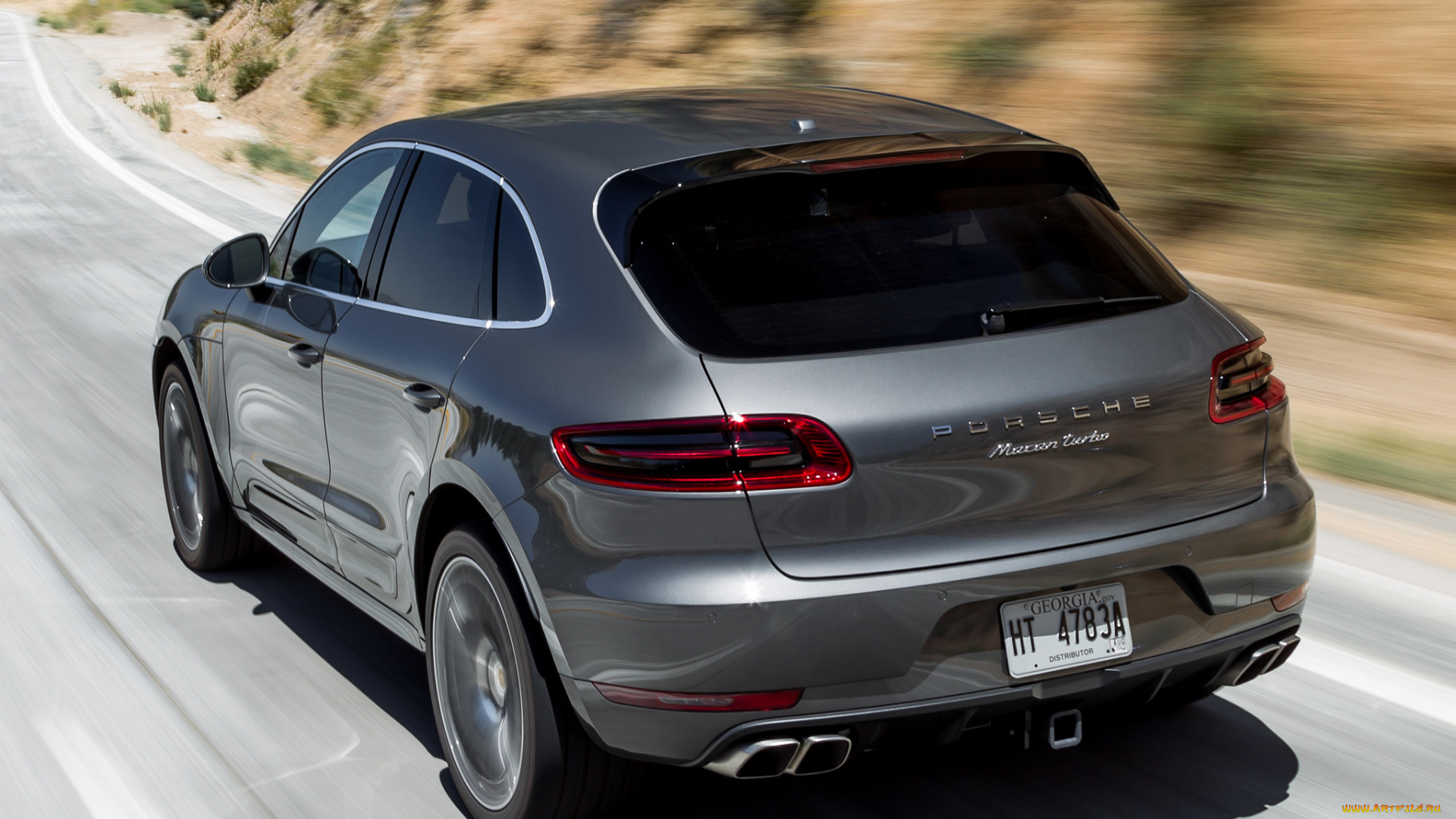 автомобили, porsche, macan, turbo, 2015г, темный, 95b, us-spec