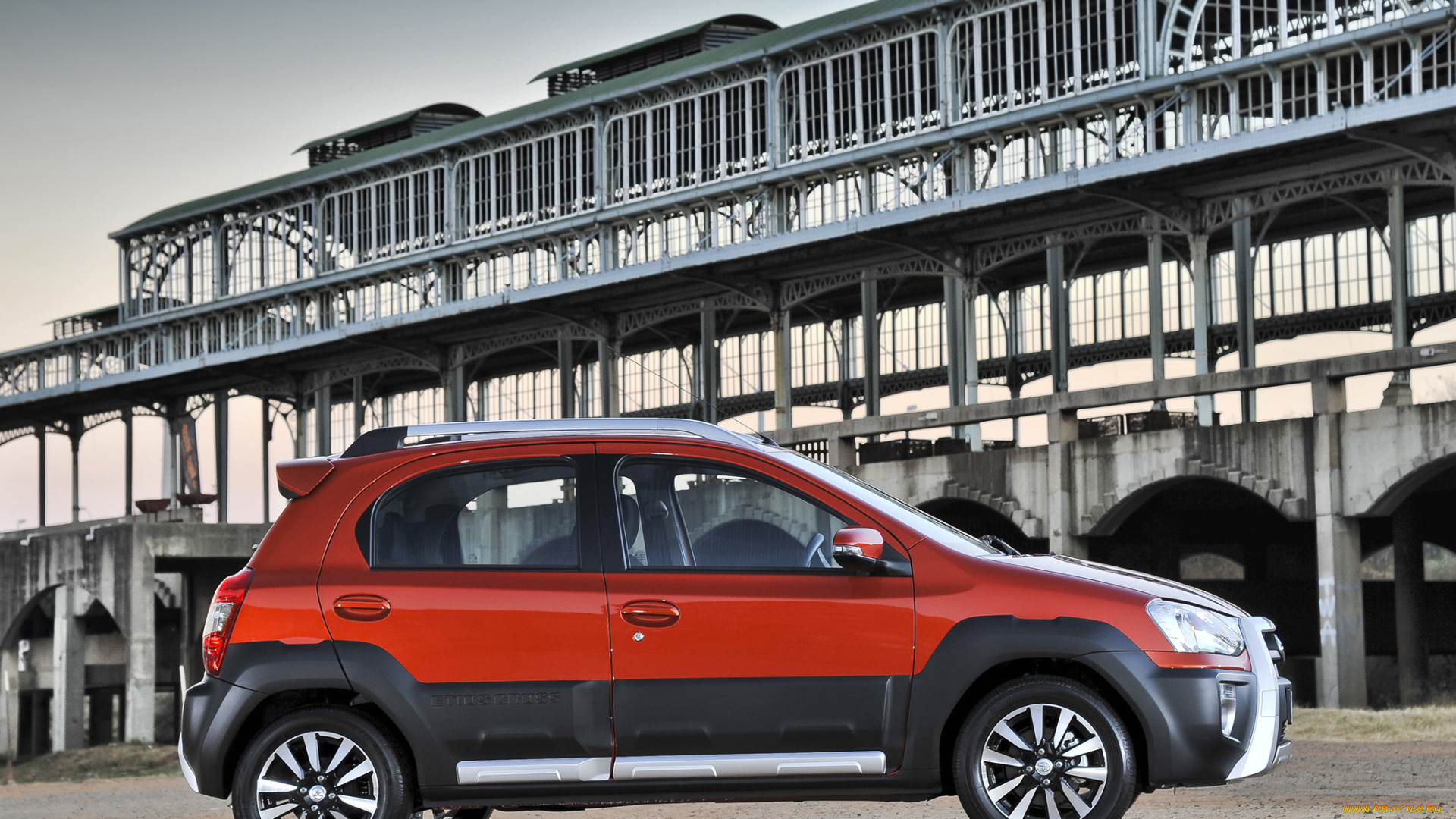 автомобили, toyota, etios, cross, za-spec, 2014г, красный