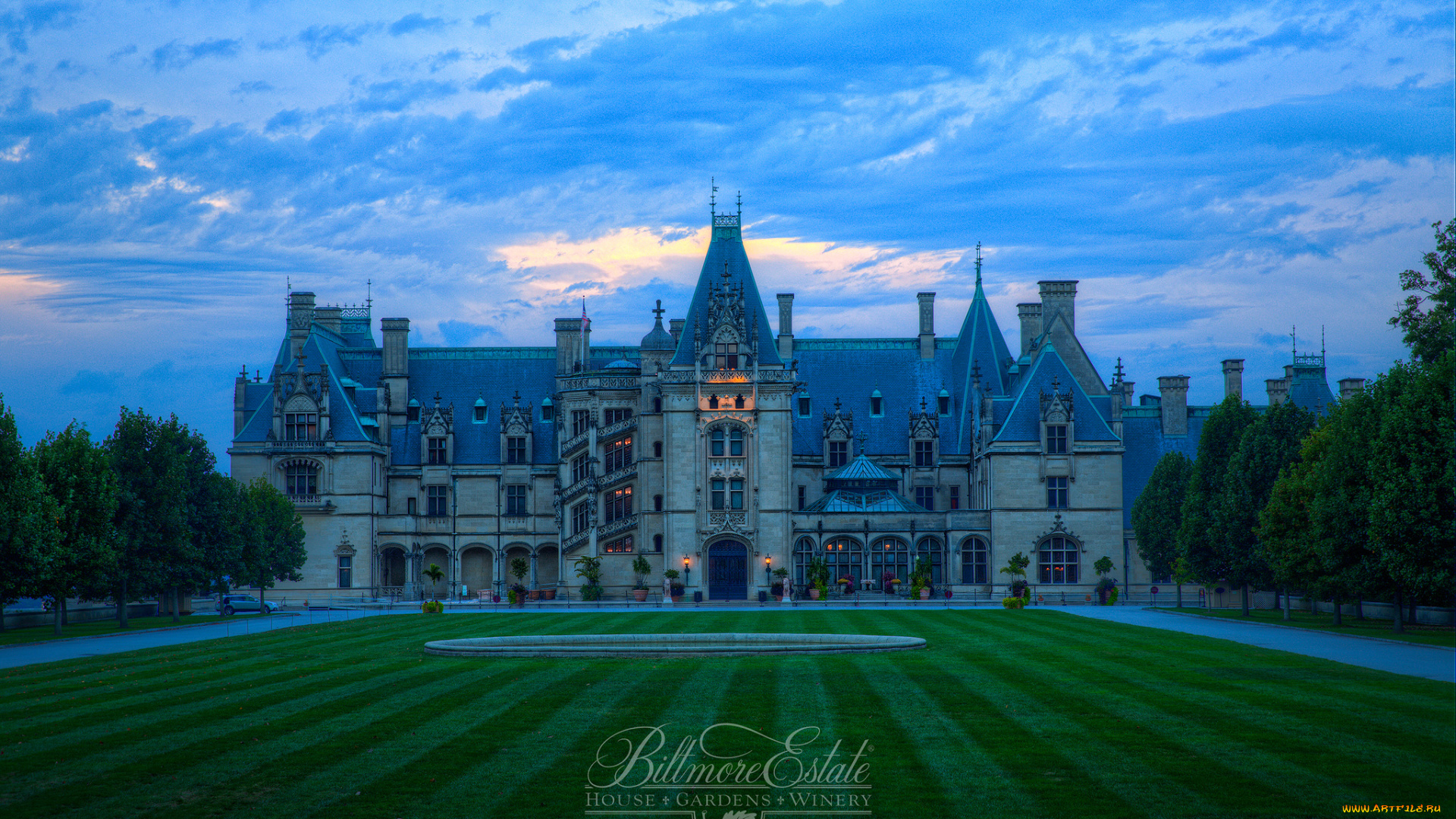 biltmore, house, and, gardens, города, -, здания, , дома, сша, комплекс, жилой, парк
