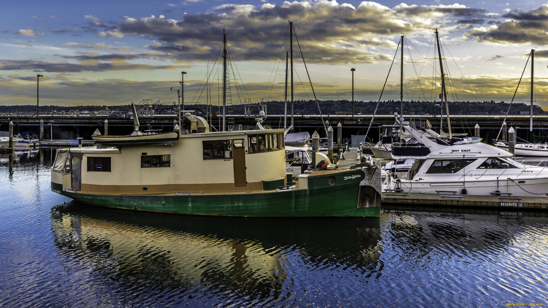 boat, in, a, seattle, marina, корабли, порты, , , причалы, суда, причалы, гавань, порт