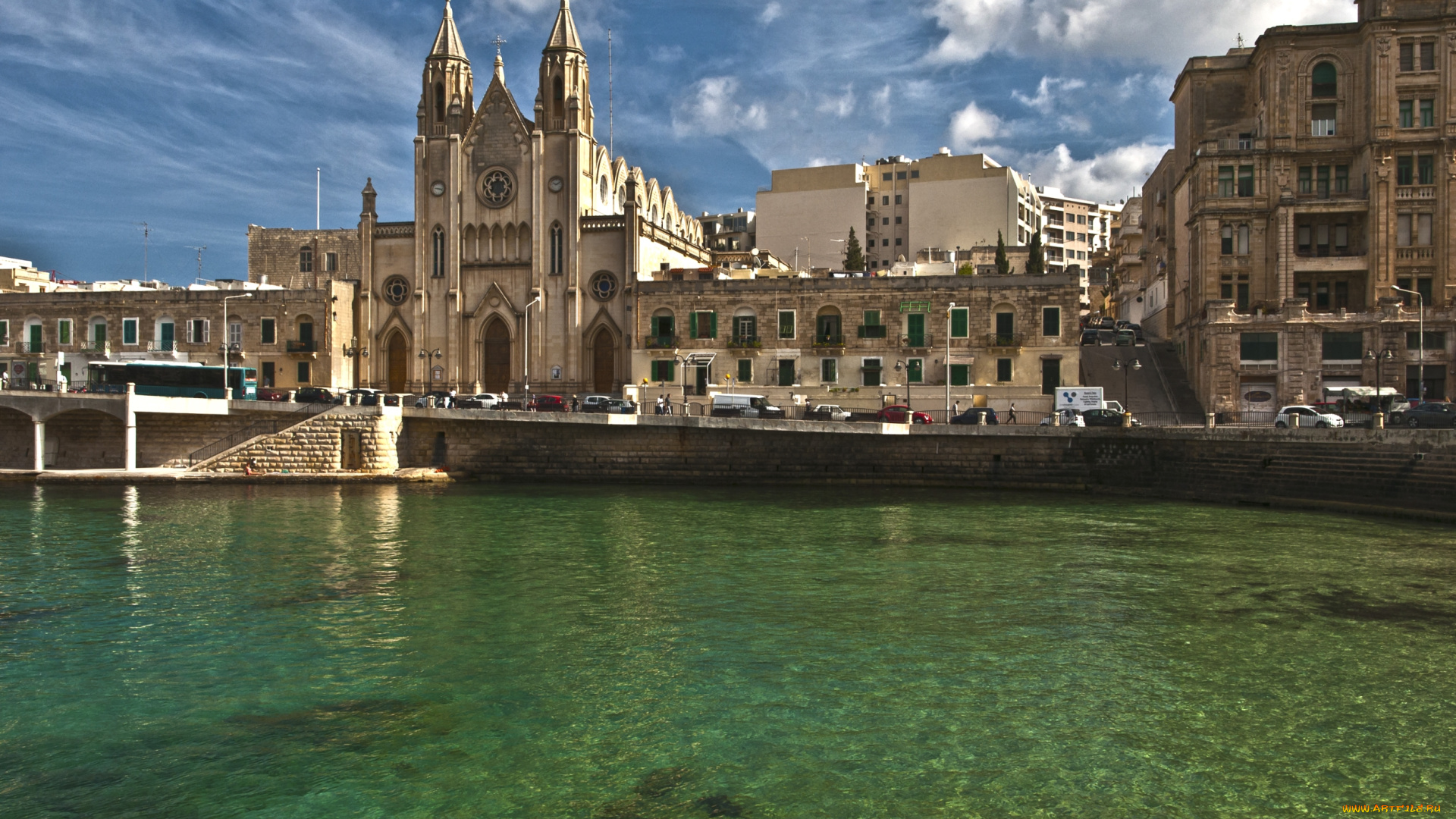 сент-джулианс, , мальта, города, -, улицы, , площади, , набережные, здания, вода