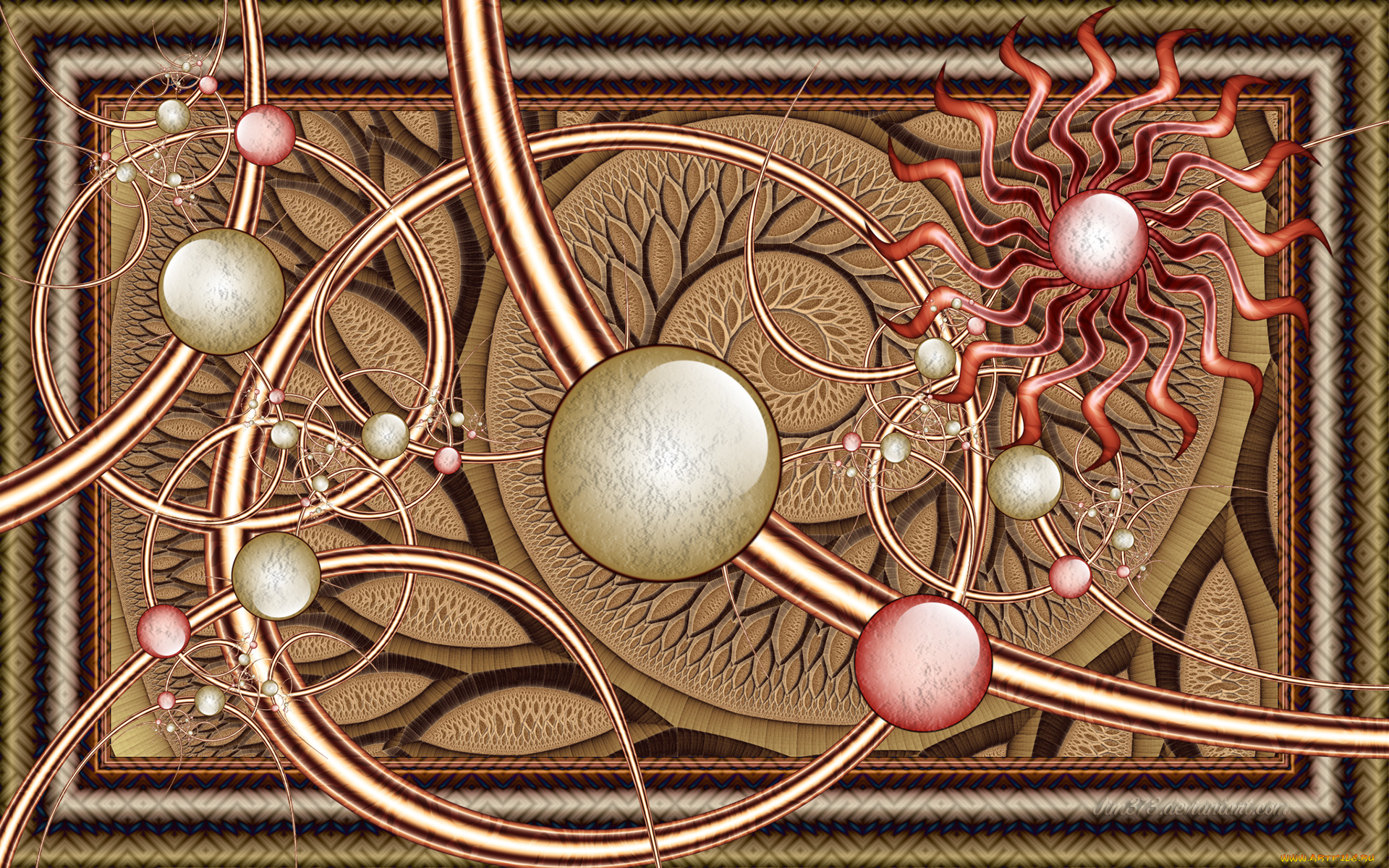 3д, графика, фракталы, , fractal, цвета, фон, узор