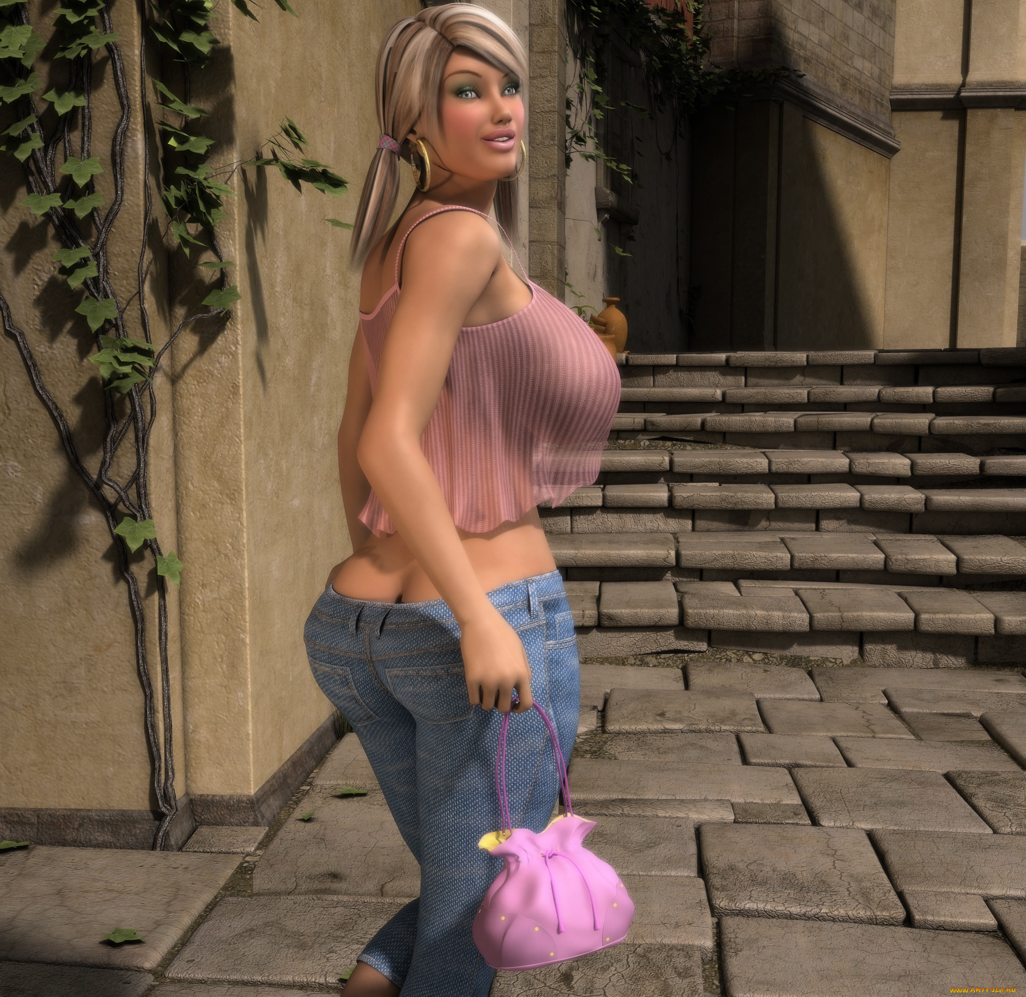 3д, графика, люди, , people, взгляд, девушка