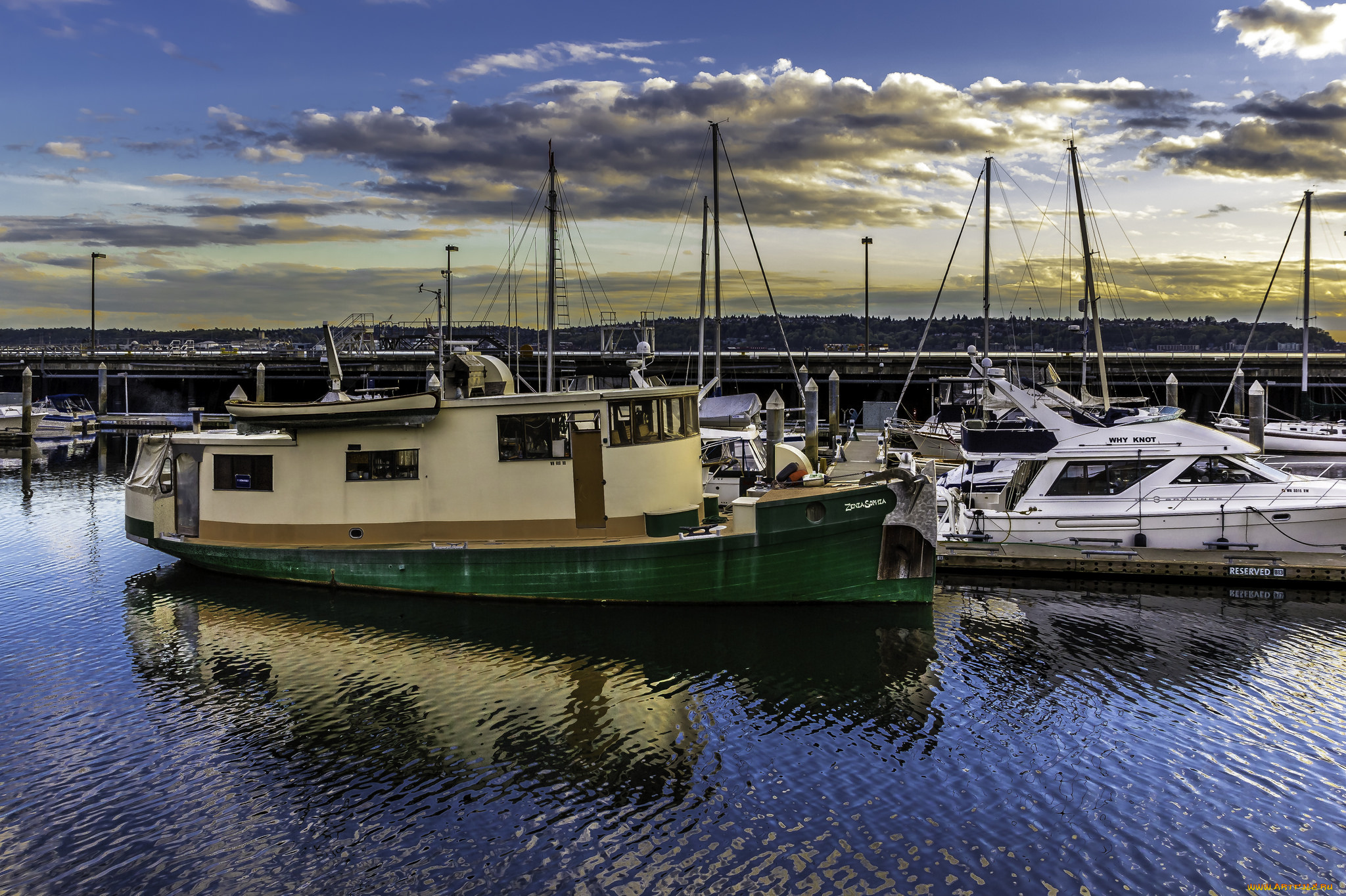 boat, in, a, seattle, marina, корабли, порты, , , причалы, суда, причалы, гавань, порт