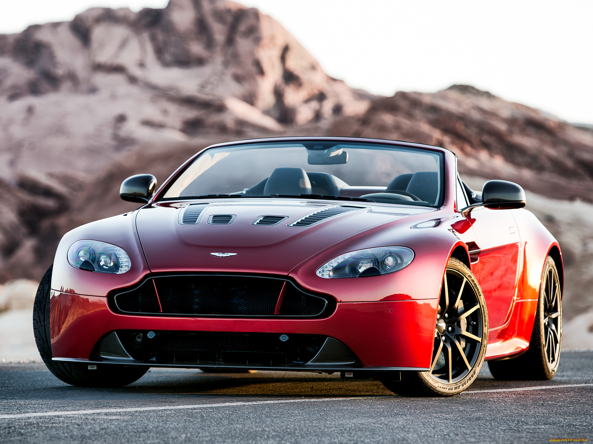 автомобили, aston, martin, aston, martin, v12, vantage, s, roadster, 2014г, красный