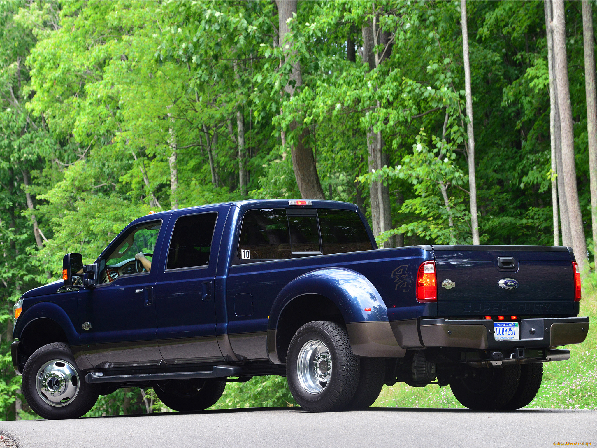 автомобили, ford, f-350, super, duty, king, ranch, crew, cab, синий