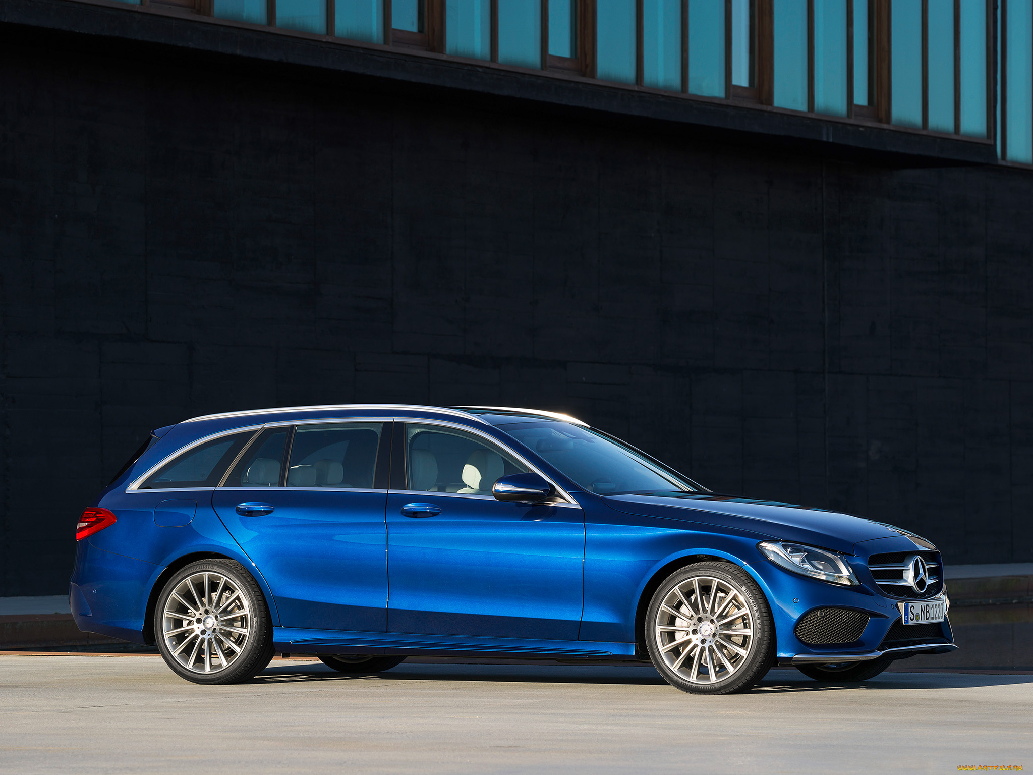 автомобили, mercedes-benz, c, 250, amg, line, estate, s205, 2014г, синий