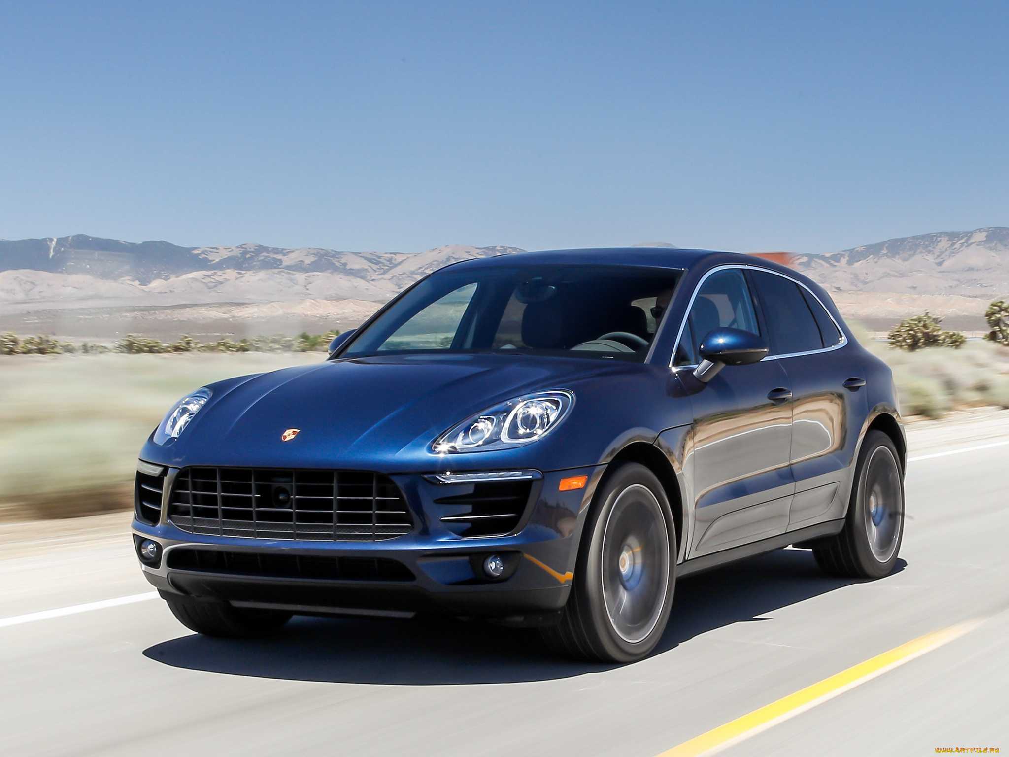 автомобили, porsche, us-spec, macan, s, 2015г, синий, 95b