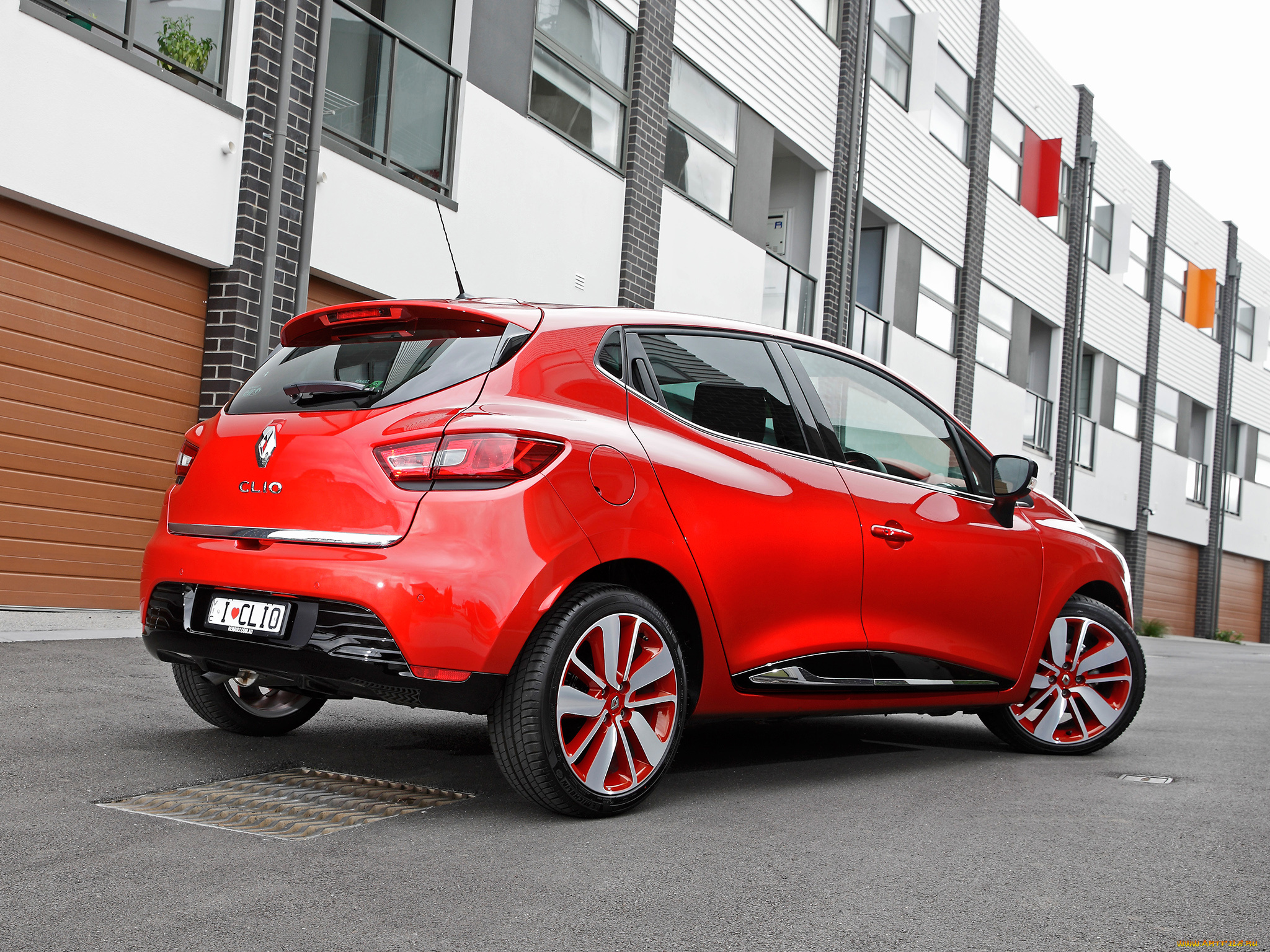 автомобили, renault, clio, au-spec, 2013г, красный