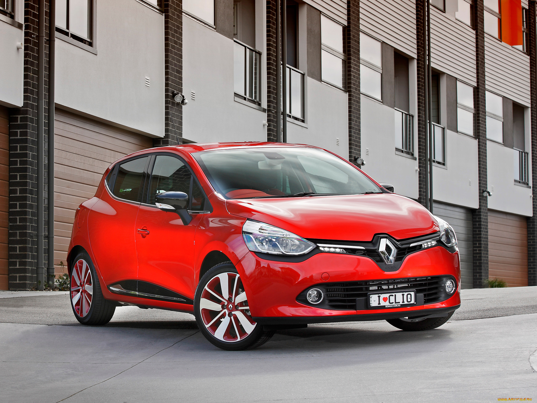 автомобили, renault, clio, au-spec, 2013г, красный