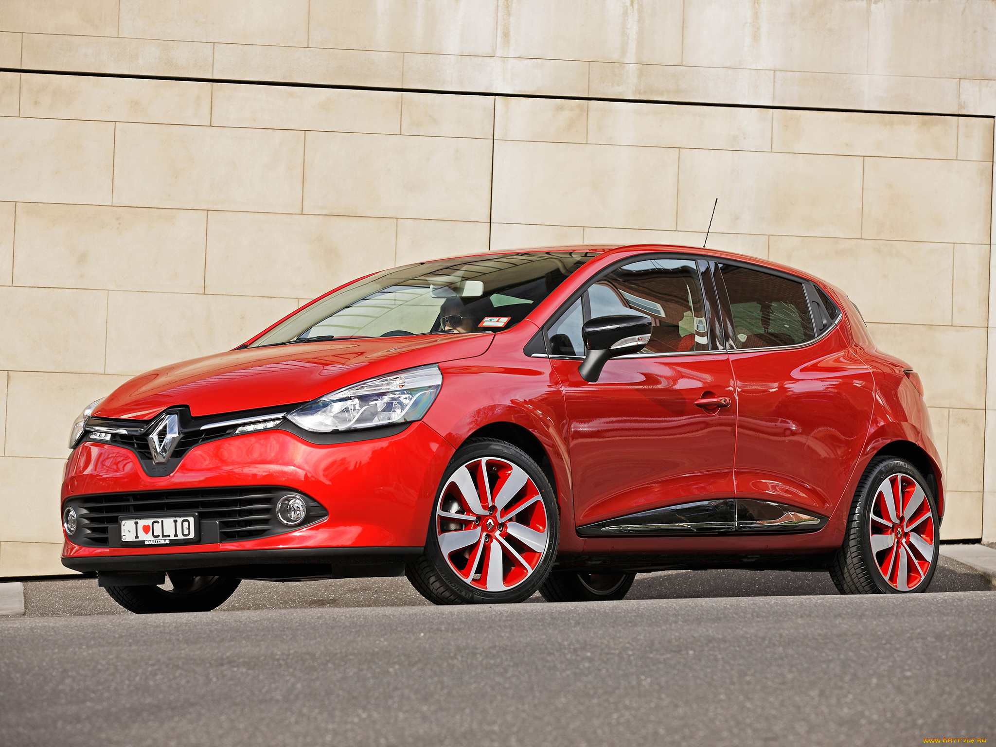автомобили, renault, clio, au-spec, 2013г, красный