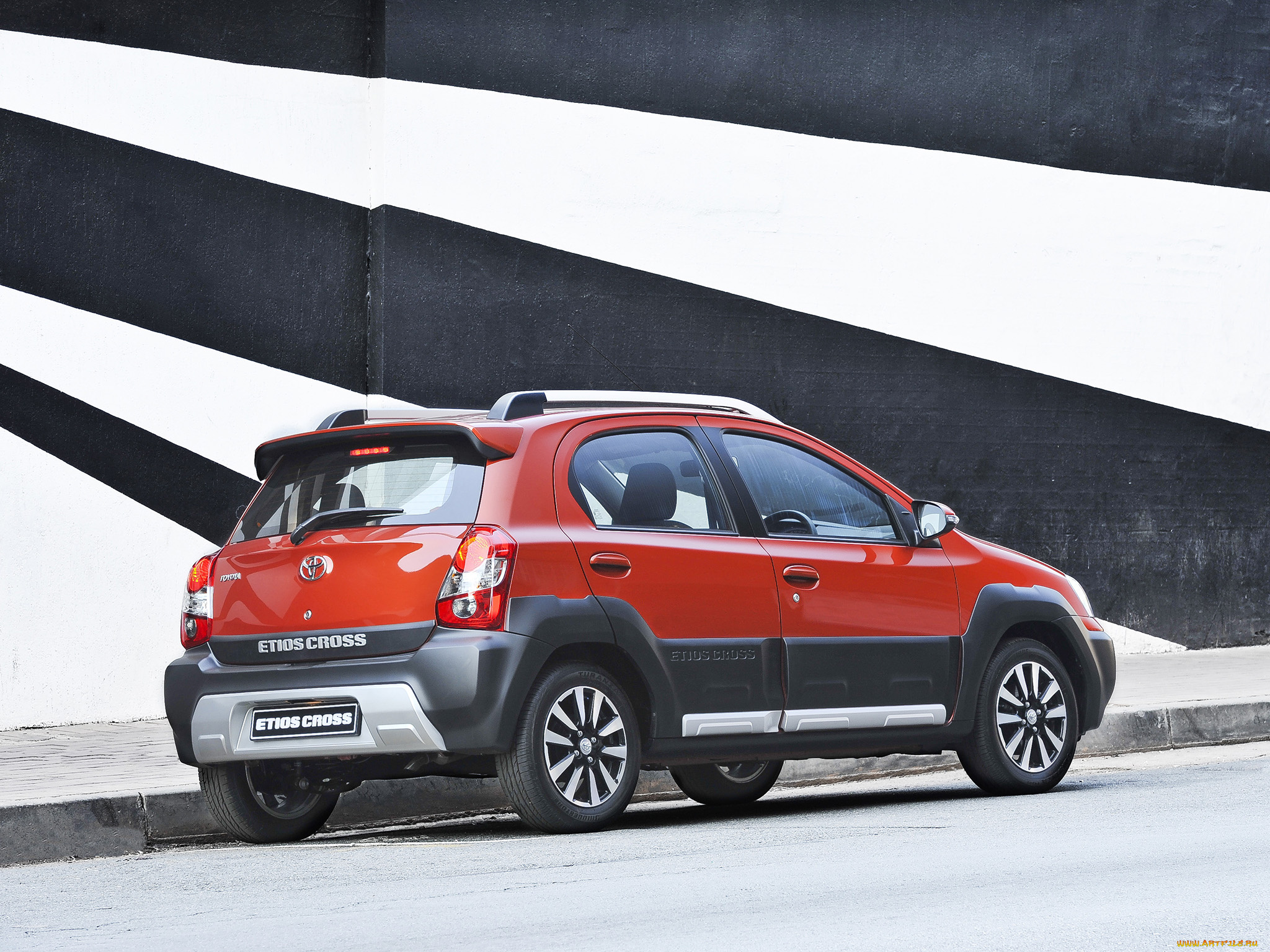 автомобили, toyota, etios, cross, za-spec, 2014г, красный