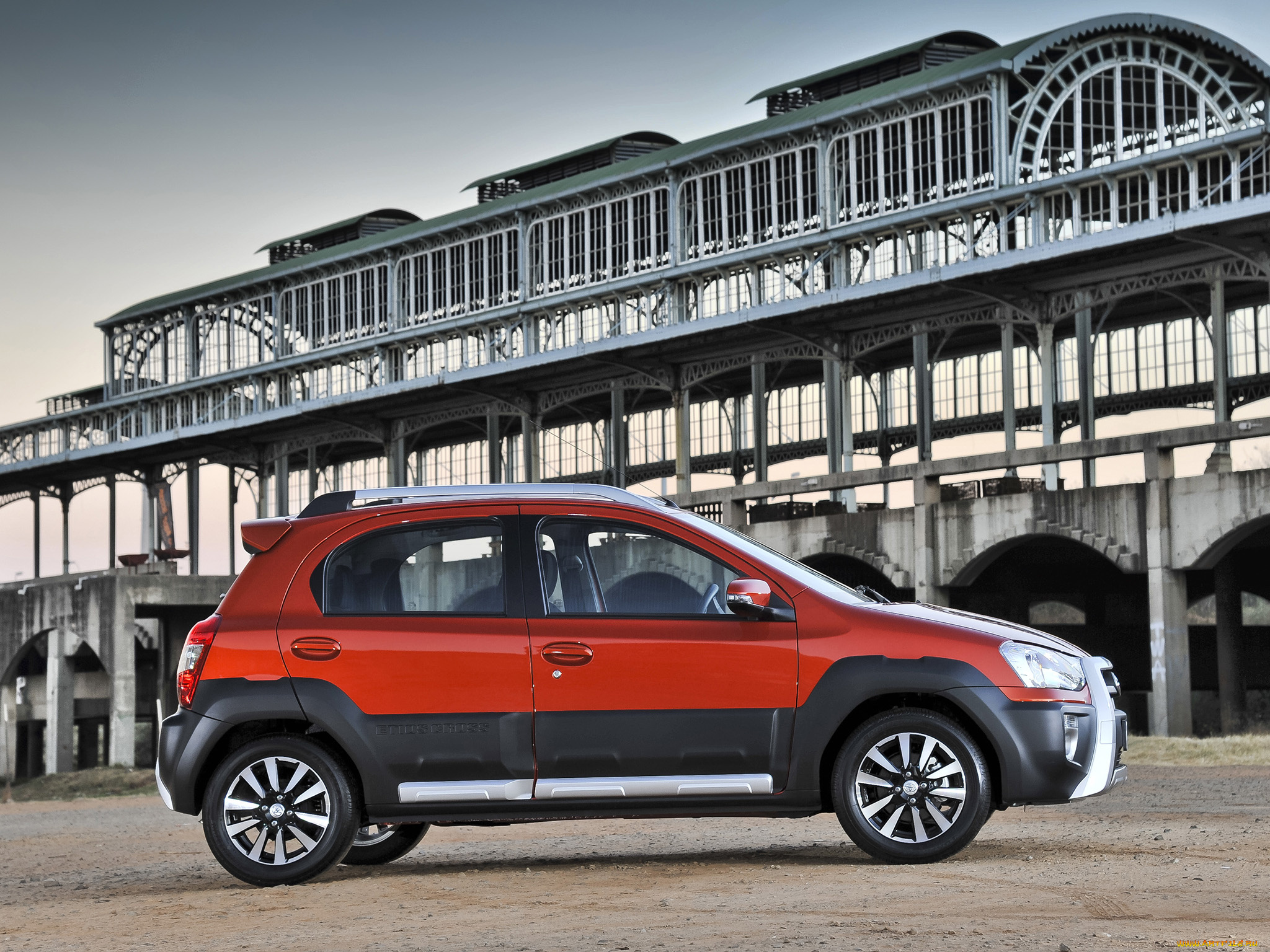 автомобили, toyota, etios, cross, za-spec, 2014г, красный