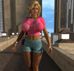 Картинка 3д+графика люди+ people взгляд девушка