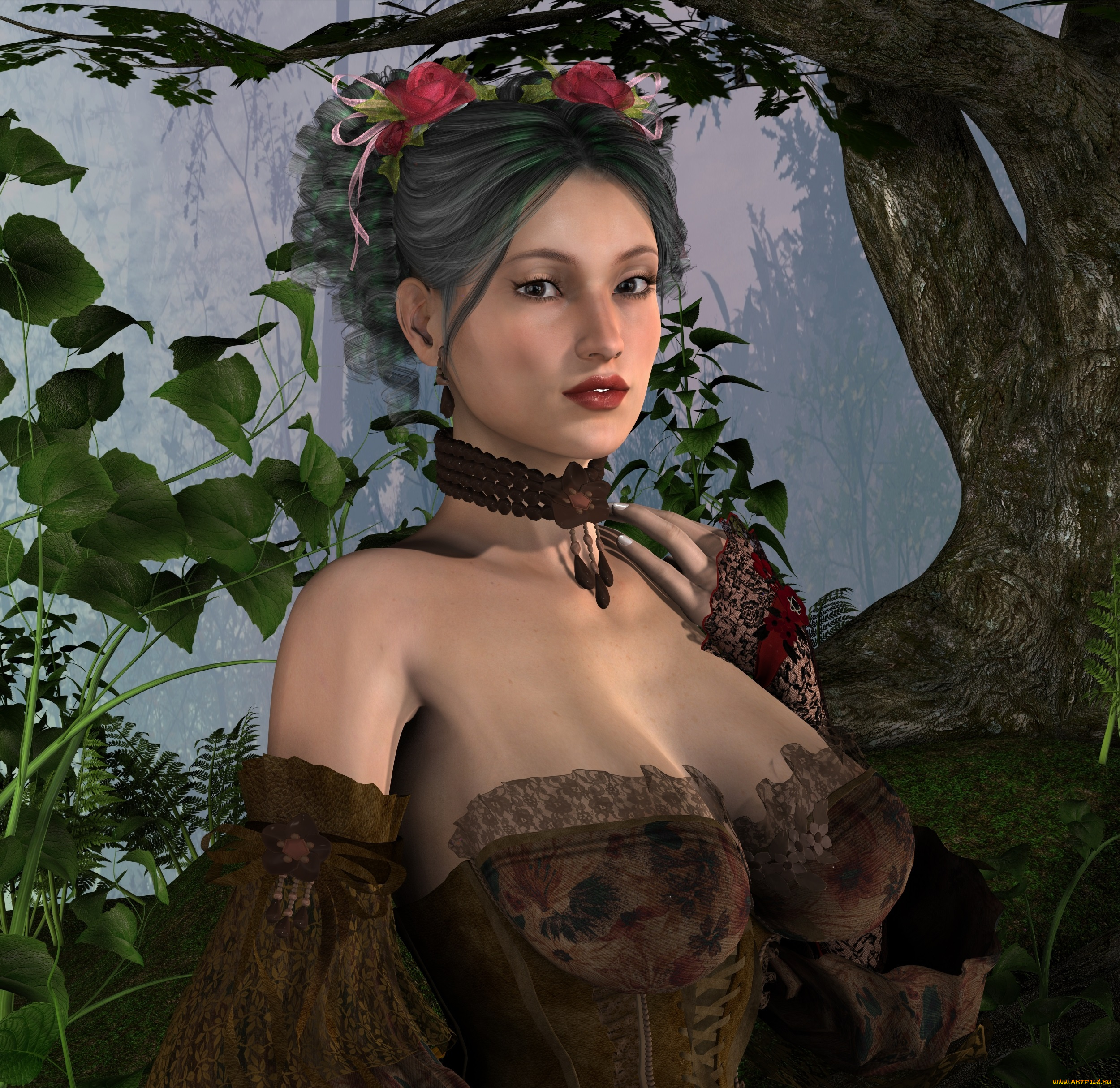 3д, графика, люди, , people, взгляд, девушка