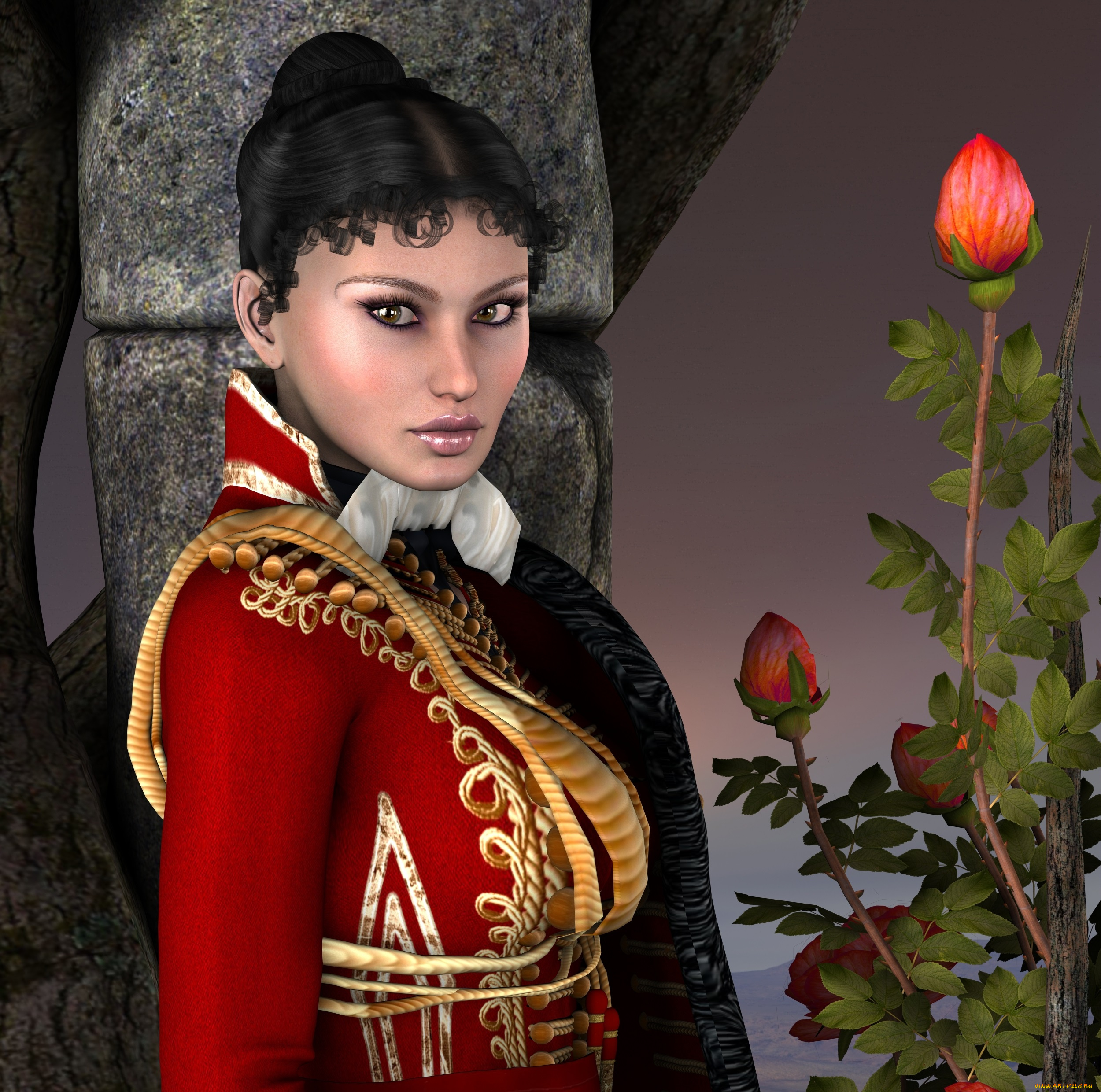 3д, графика, люди, , people, взгляд, девушка