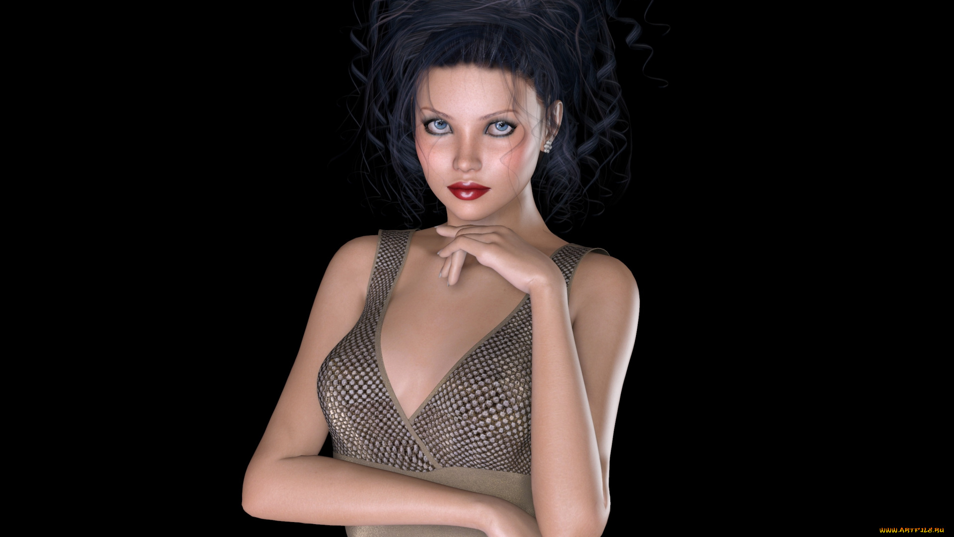 3д, графика, люди, , people, фон, девушка, взгляд