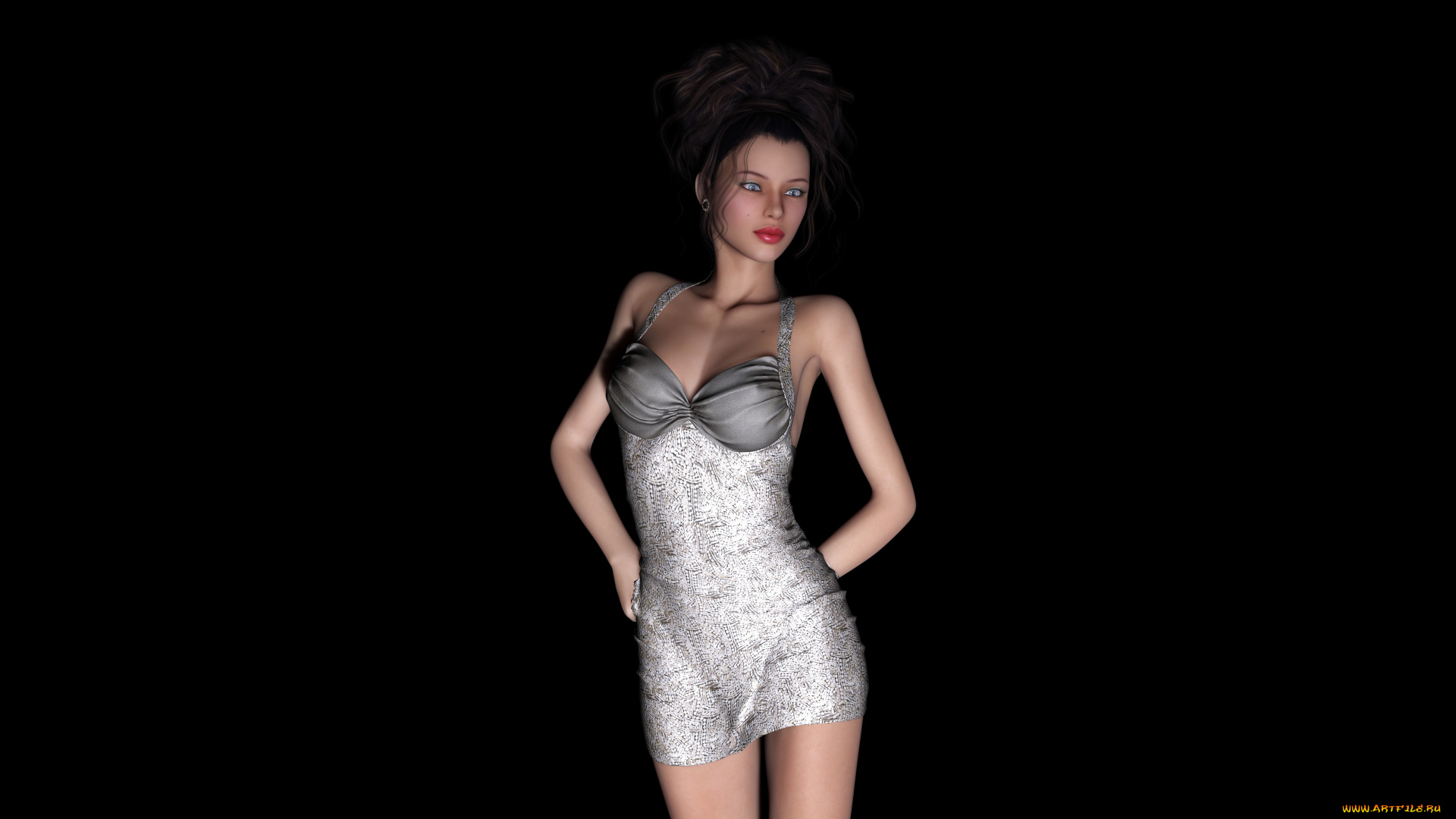 3д, графика, люди, , people, фон, взгляд, девушка