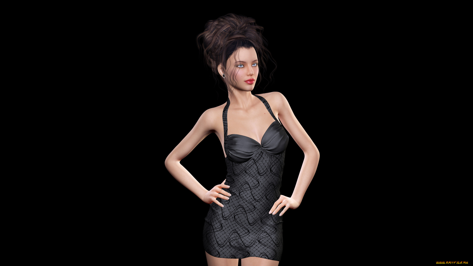 3д, графика, люди, , people, взгляд, фон, девушка