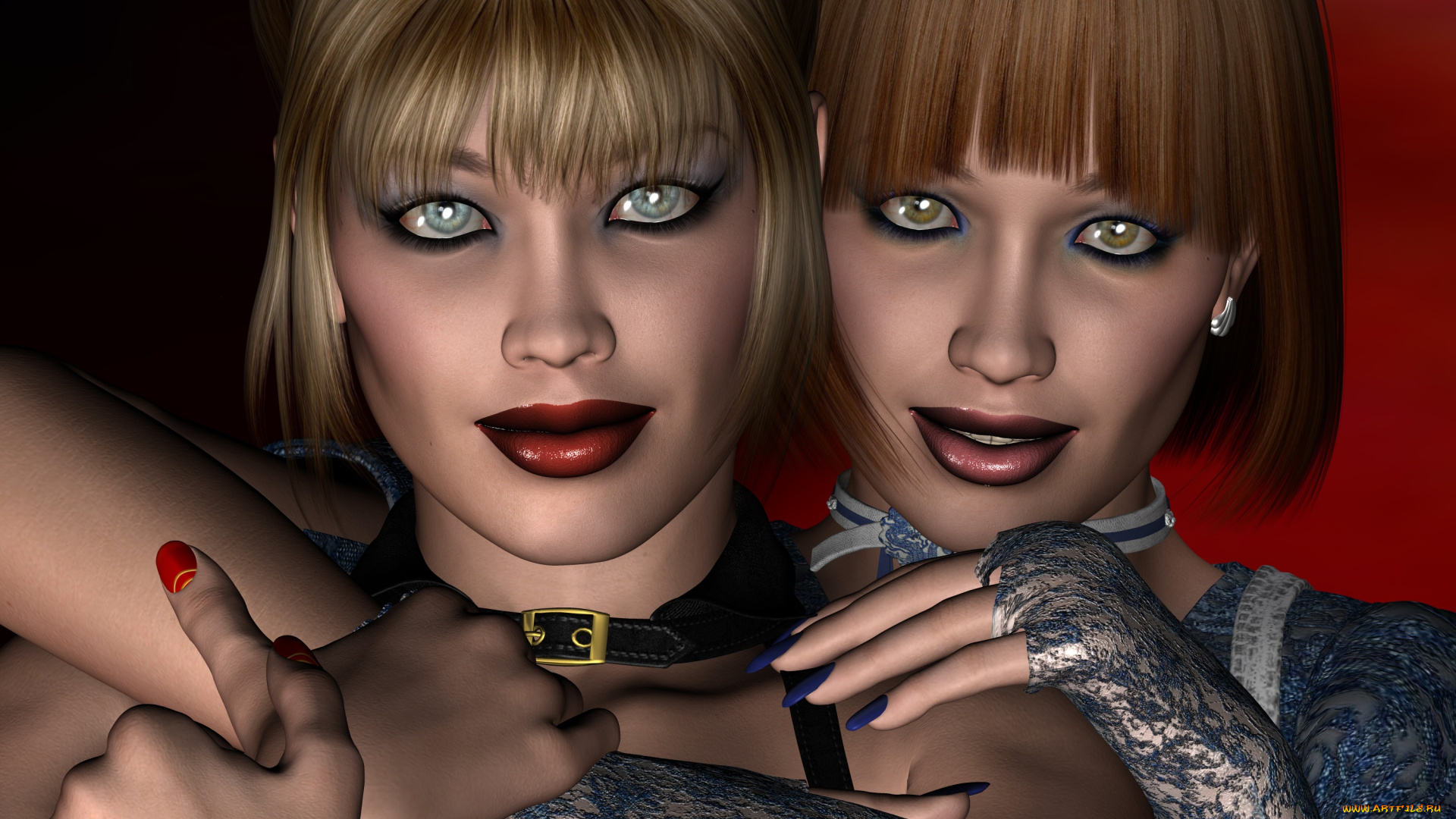 3д, графика, портрет, , portraits, фон, взгляд, девушки