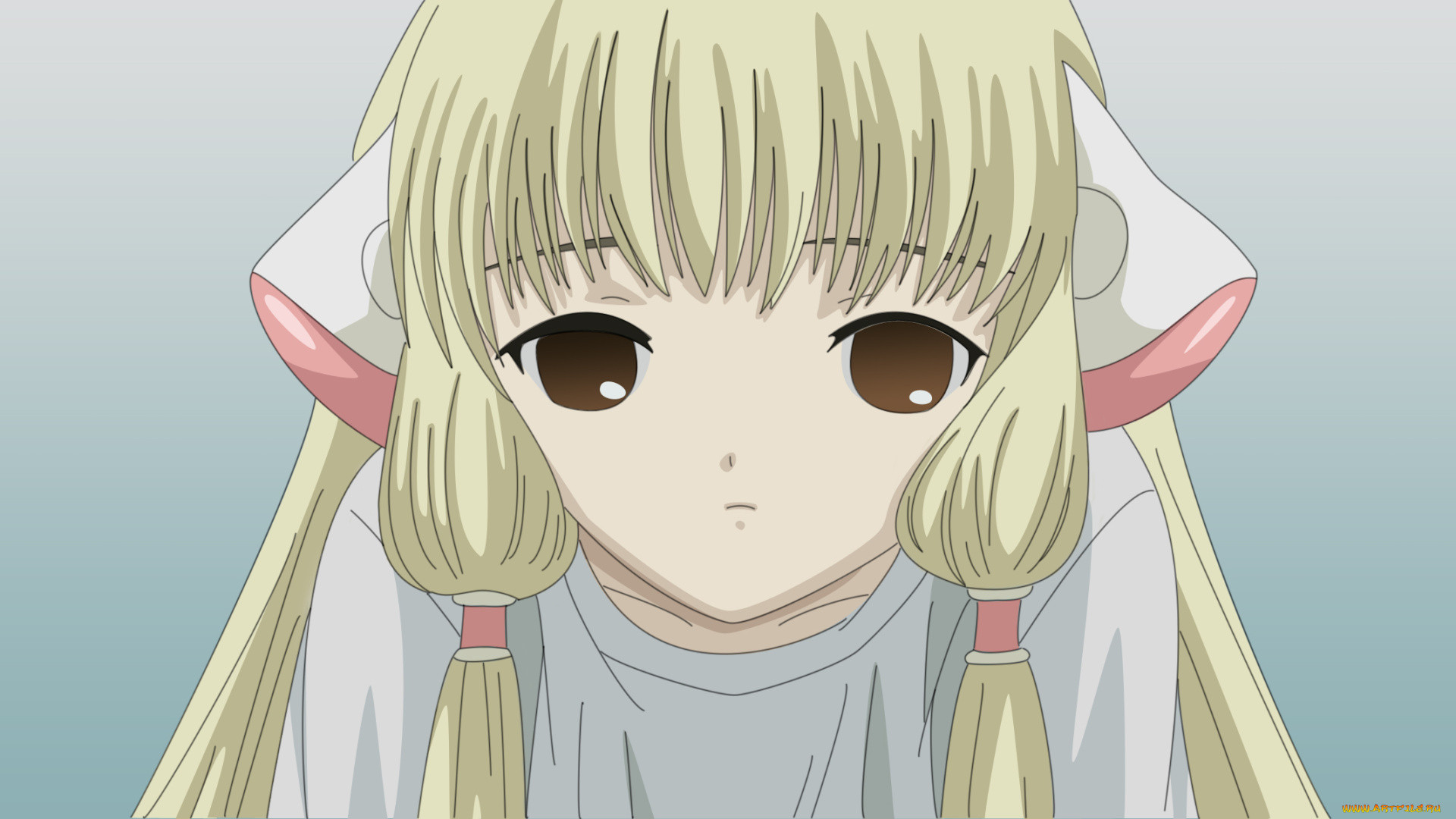 аниме, chobits, пижама, ушки, девушка, chii